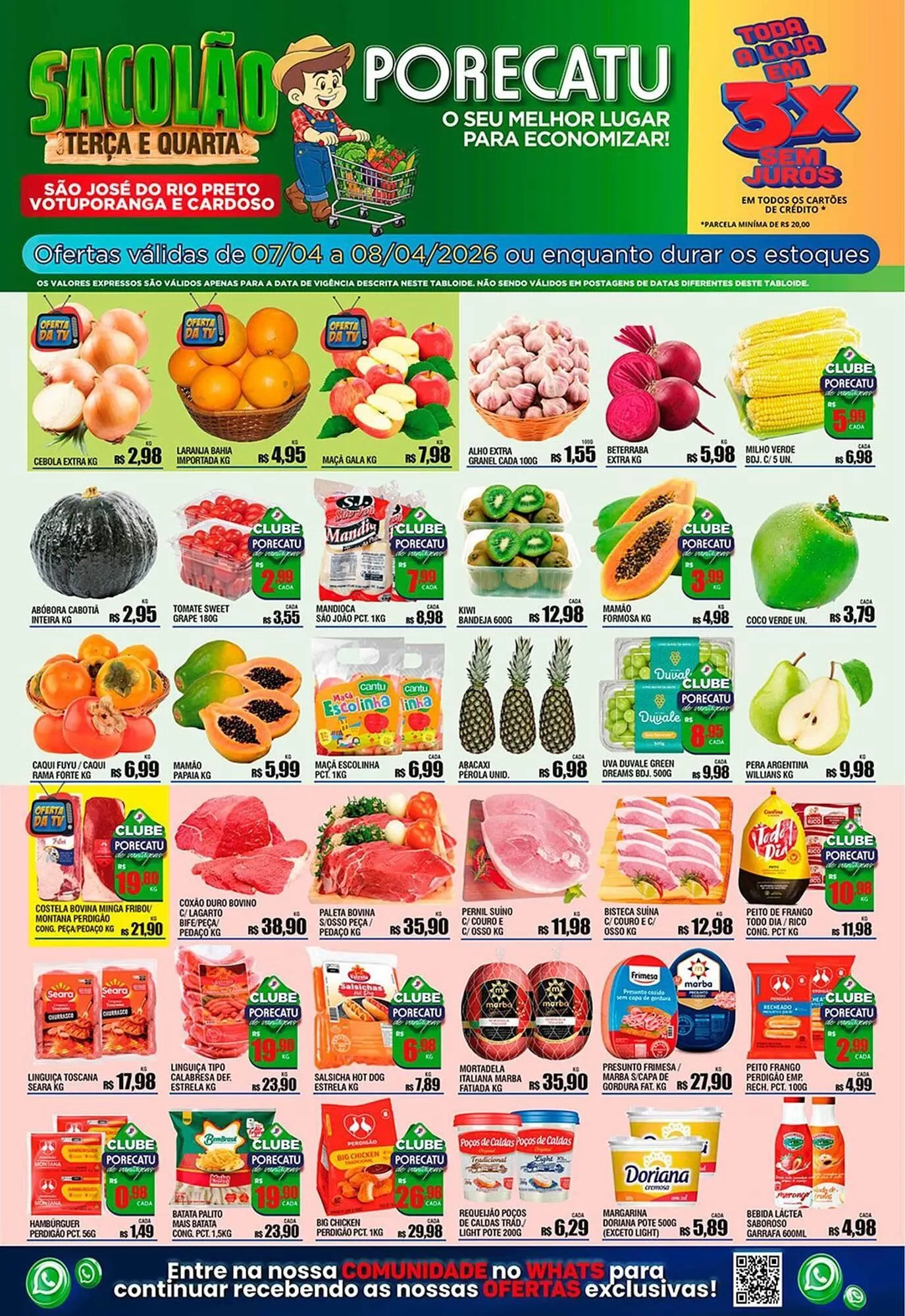 Encarte de Catálogo Supermercado Porecatu 7 de abril até 8 de abril 2026 - Pagina 1