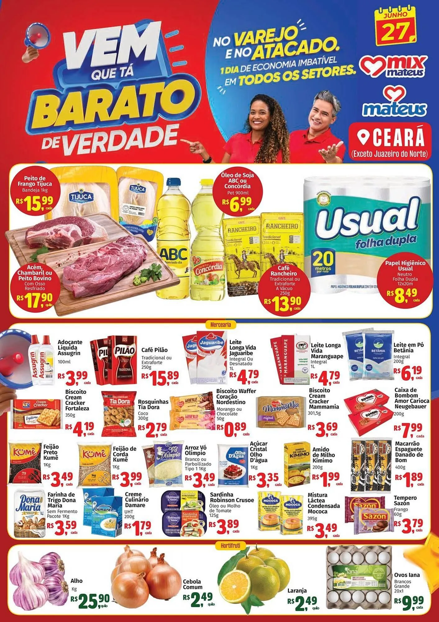 Encarte de Catálogo Supermercados Mateus 27 de junho até 27 de junho 2025 - Pagina 1