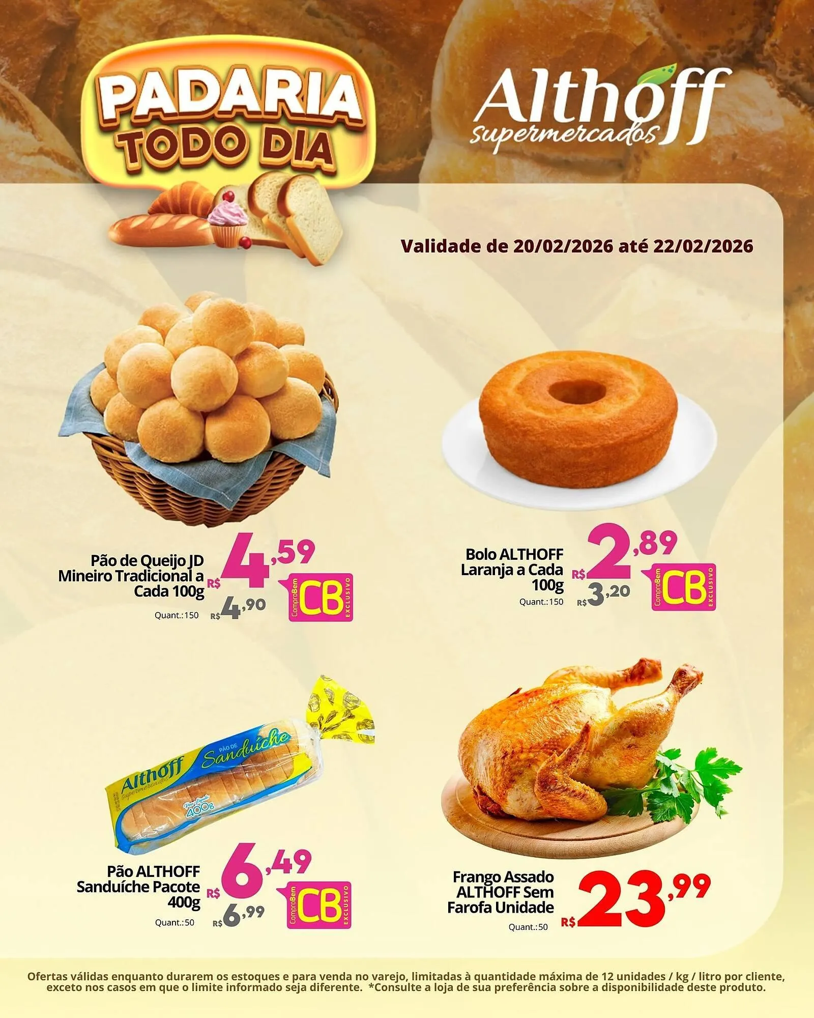 Encarte de Encarte Althoff Supermercados 20 de fevereiro até 22 de fevereiro 2026 - Pagina 1