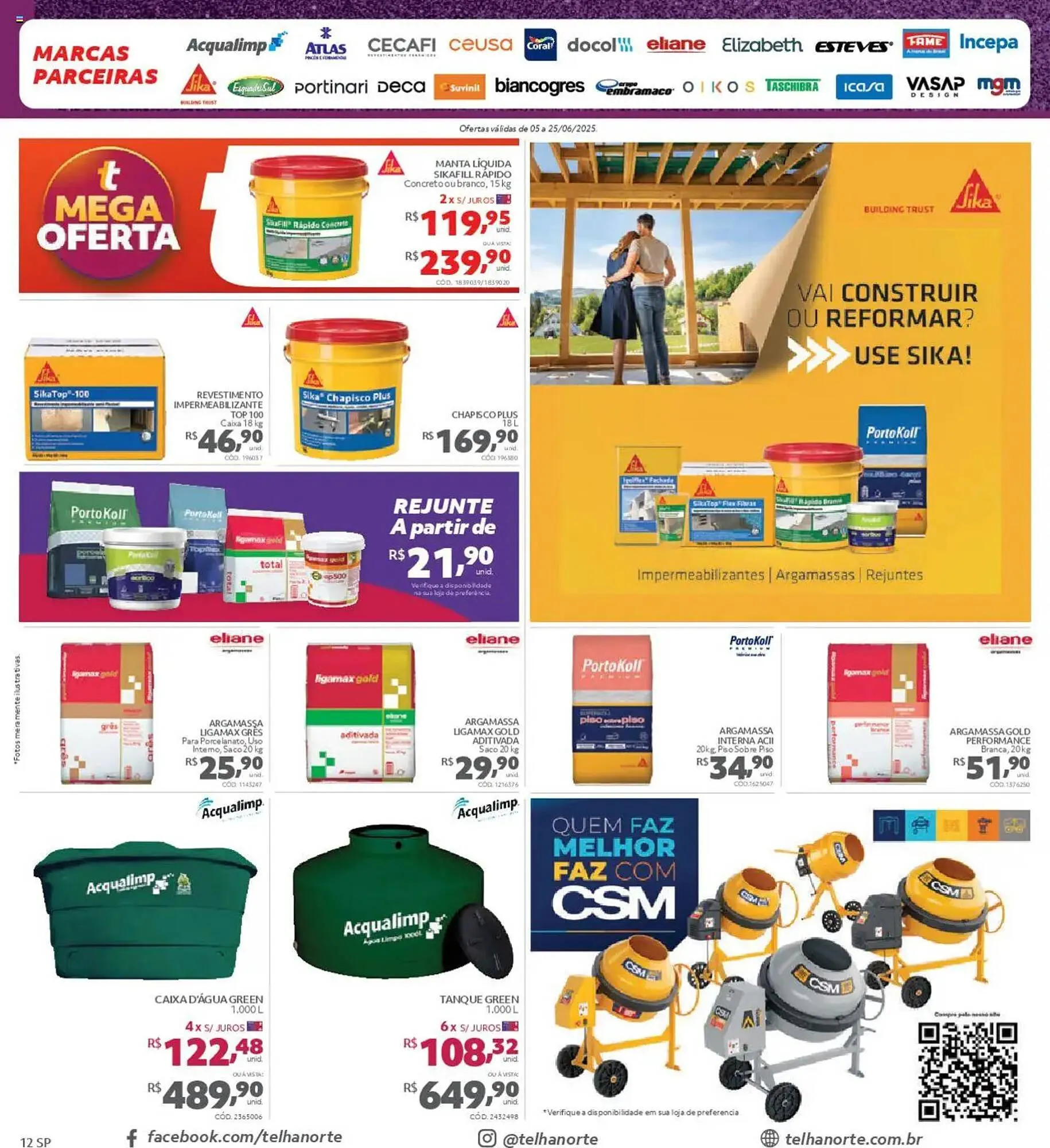Encarte de Catálogo Telhanorte 5 de junho até 26 de junho 2025 - Pagina 12