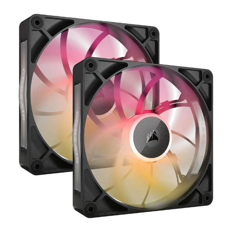 Kit Ventoinhas Corsair Icue Link RX140 Max, RGB, 2x140mm, Preto, CO-9051036-WW