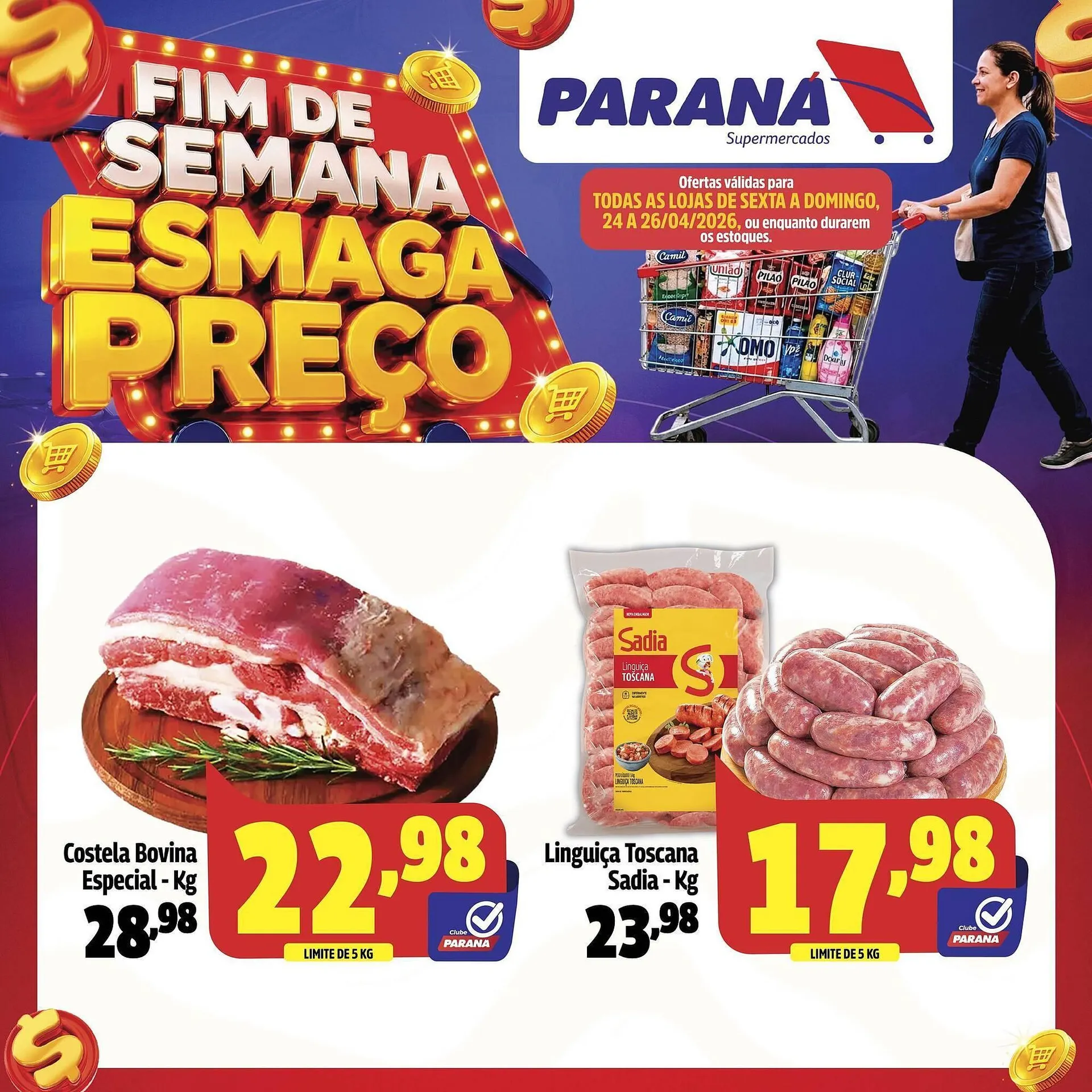 Encarte de Folheto Supermercado Paraná 24 de abril até 26 de abril 2026 - Pagina 1