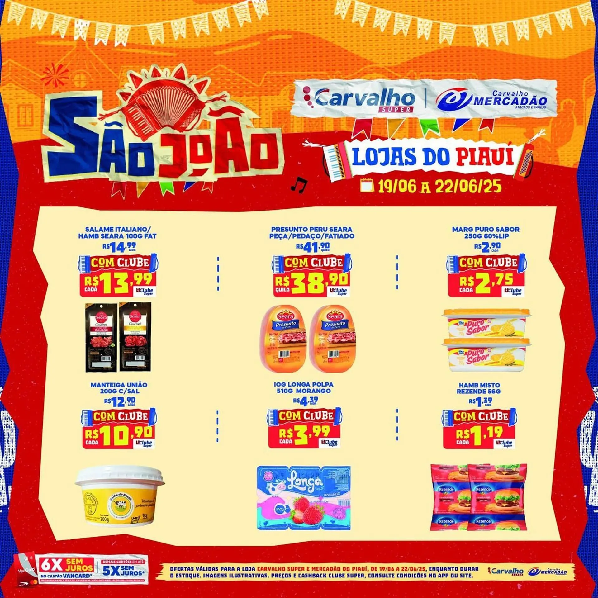 Encarte de Catálogo Carvalho Supermercado 19 de junho até 22 de junho 2025 - Pagina 1