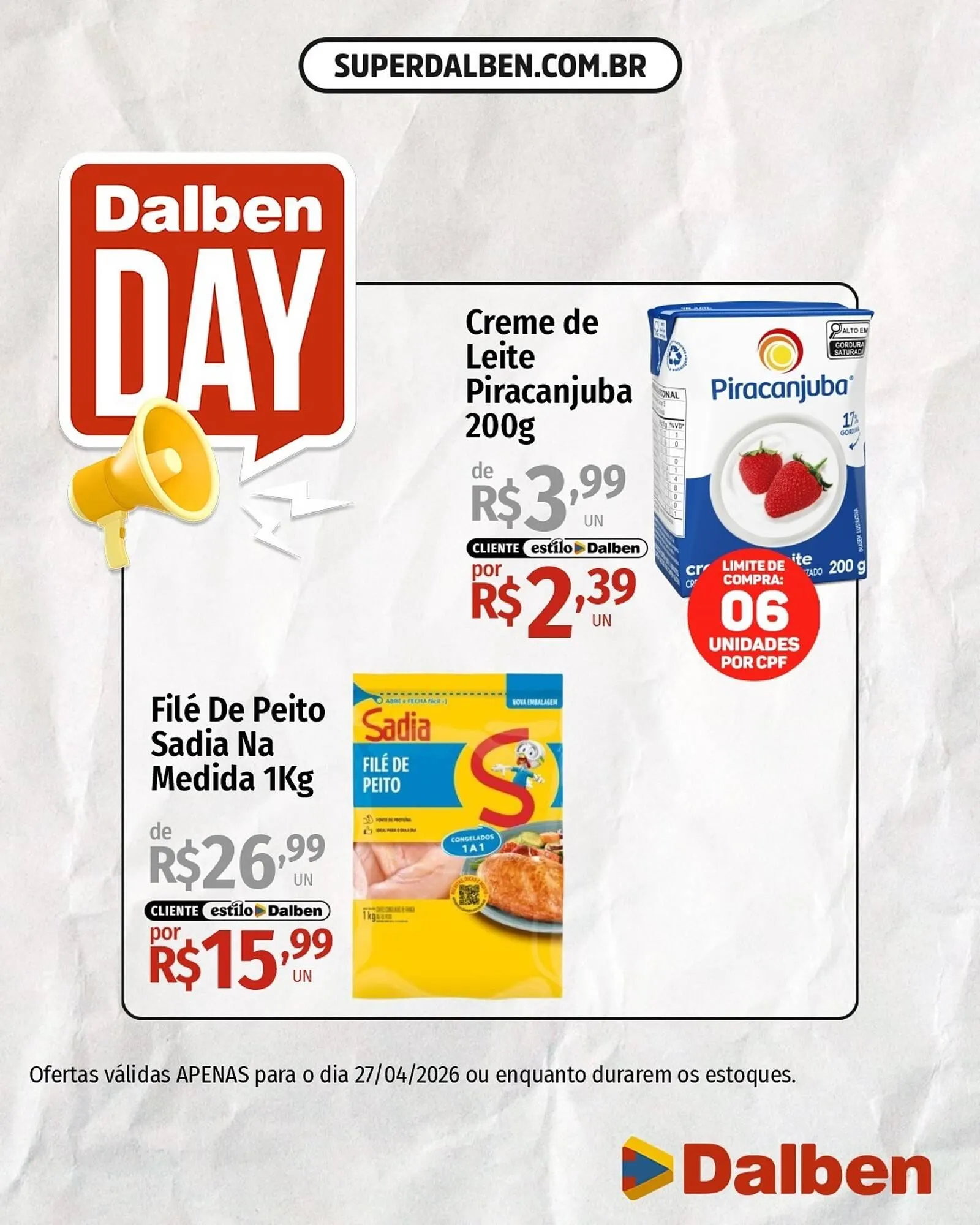 Encarte de Catálogo Supermercado Dalben 27 de abril até 27 de abril 2026 - Pagina 4