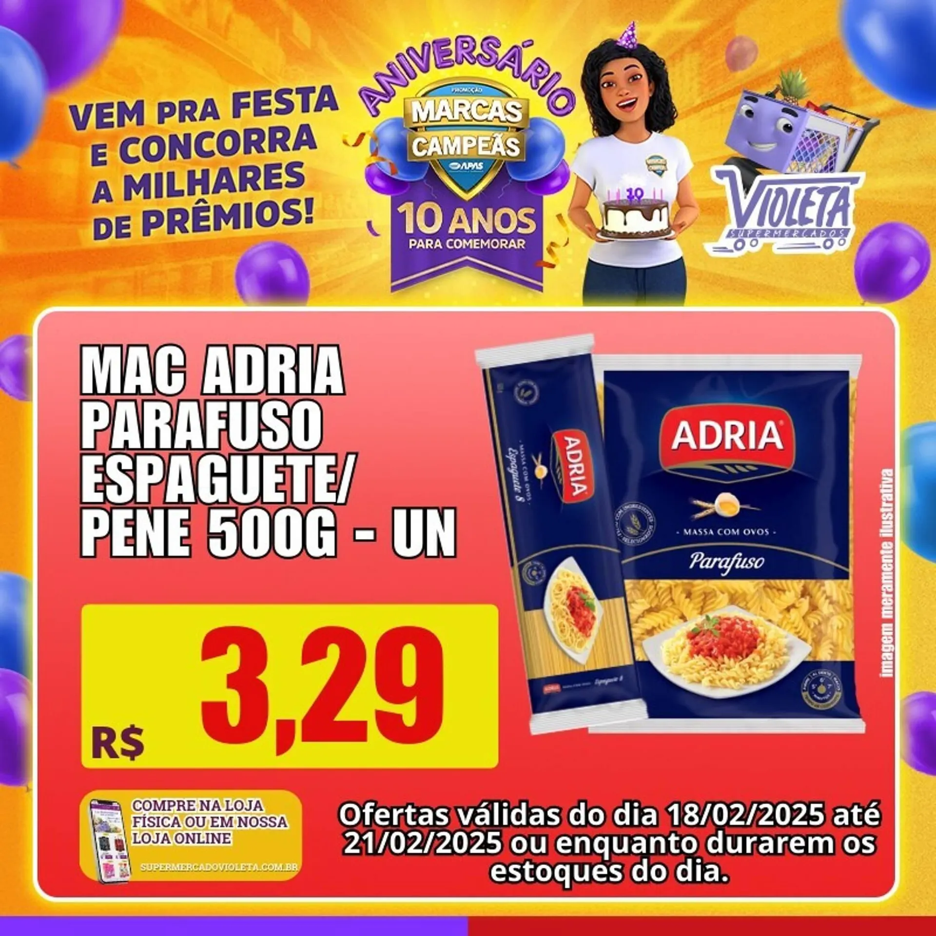Encarte de Catálogo Violeta Supermercados 18 de fevereiro até 21 de fevereiro 2025 - Pagina 1