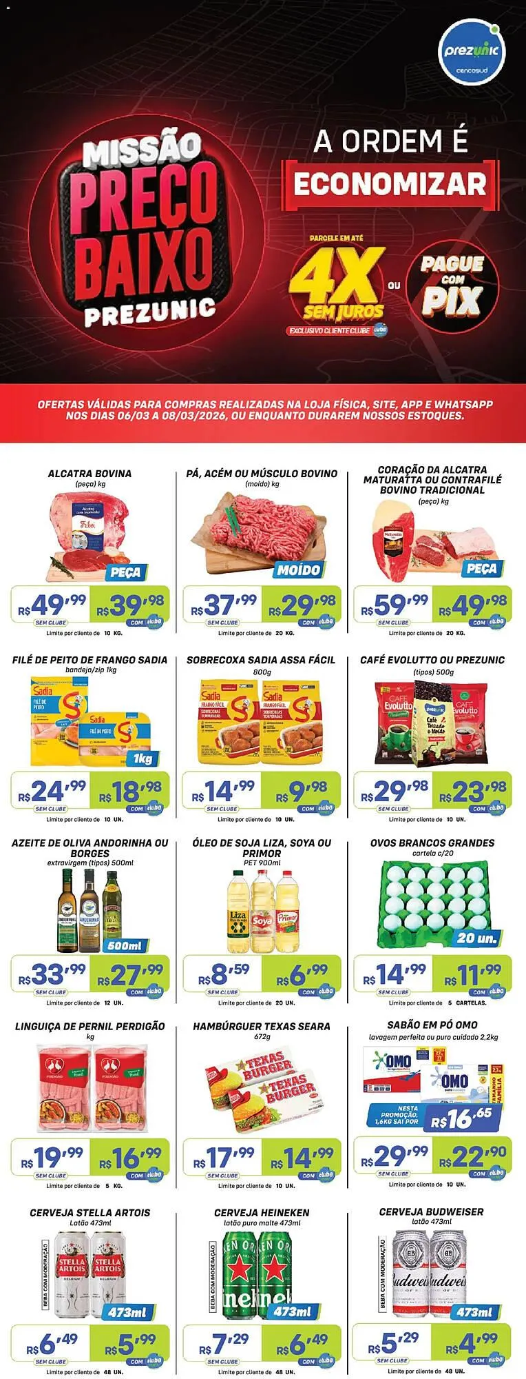 Encarte de Encarte Prezunic 6 de março até 8 de março 2026 - Pagina 1