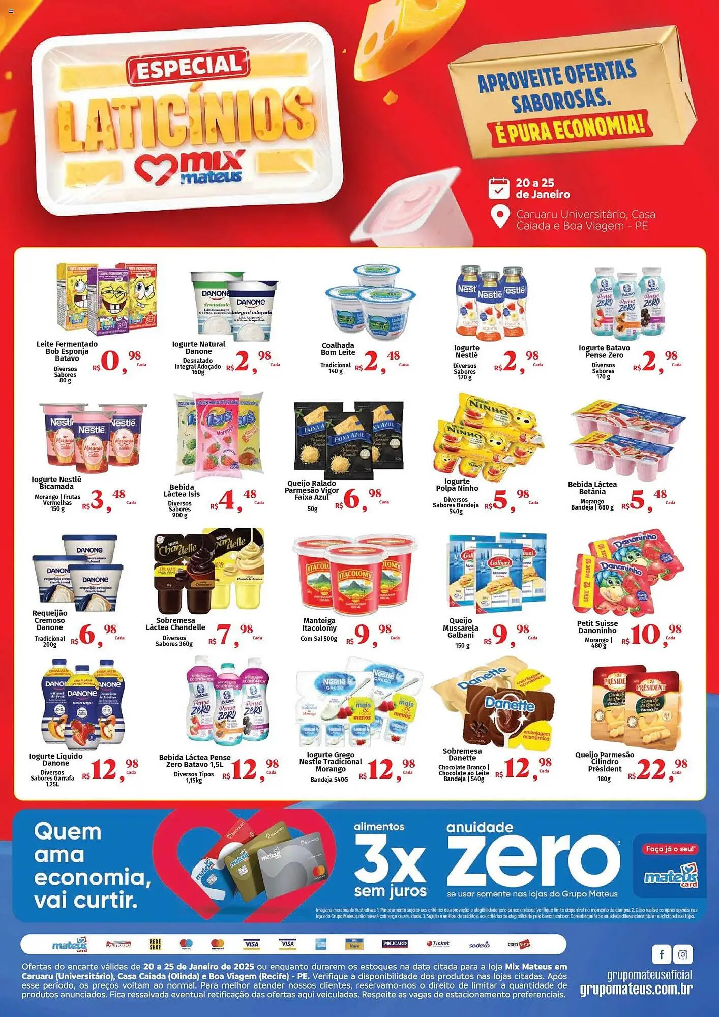 Encarte de Catálogo Supermercados Mateus 20 de janeiro até 25 de janeiro 2026 - Pagina 1