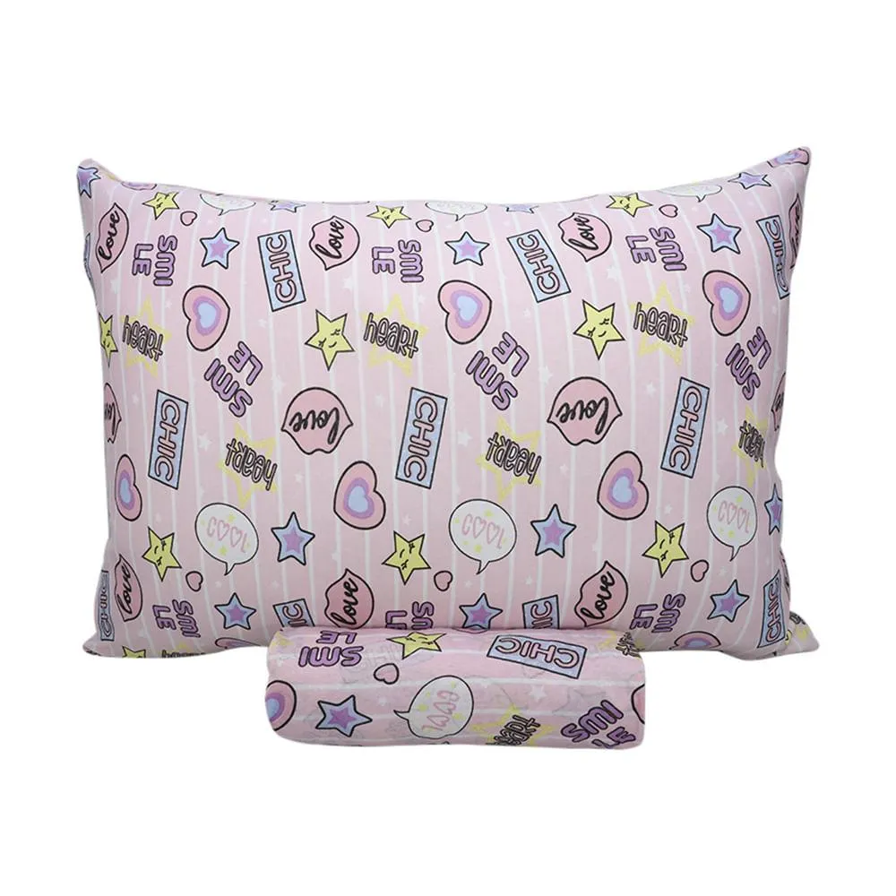 Jogo Cama Solteiro Infantil Doce Vida Chic Love 30cm 2 Peças 0310146CHL - Portallar