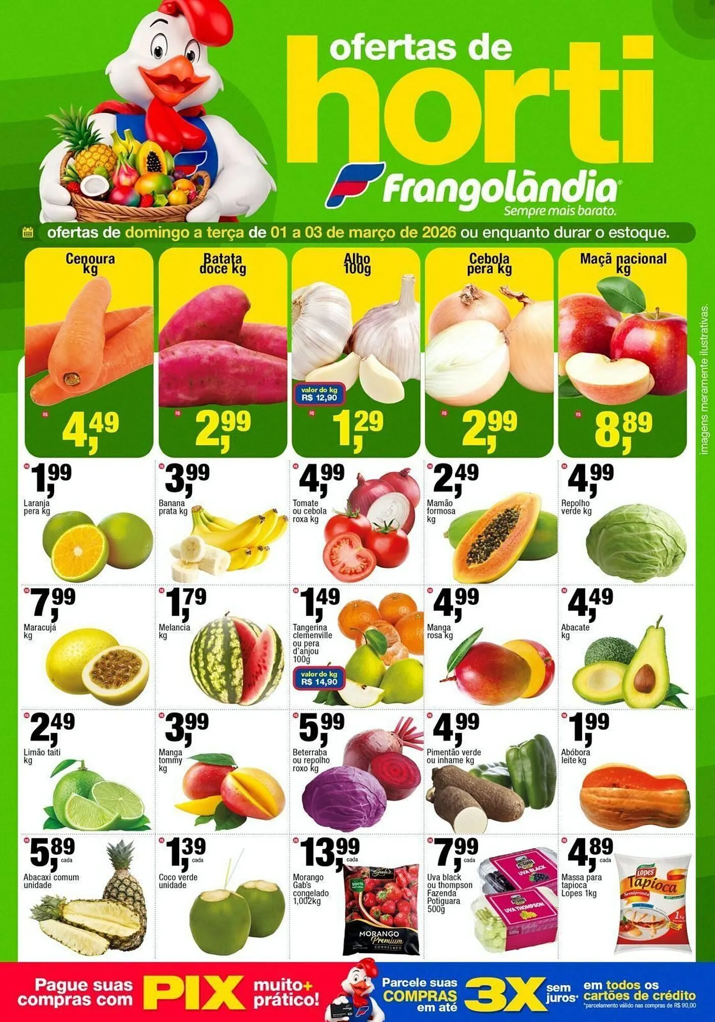Encarte de Encarte Frangolândia 1 de março até 3 de março 2026 - Pagina 1