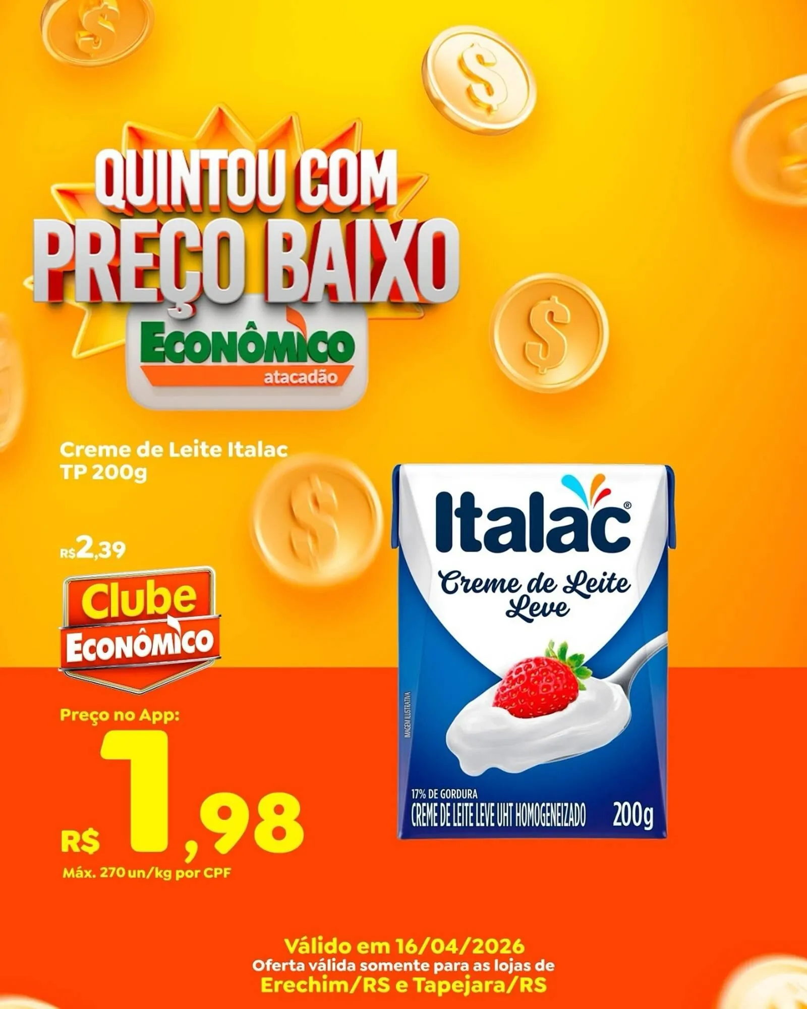 Encarte de Catálogo Econômico Atacadão 16 de abril até 16 de abril 2026 - Pagina 1