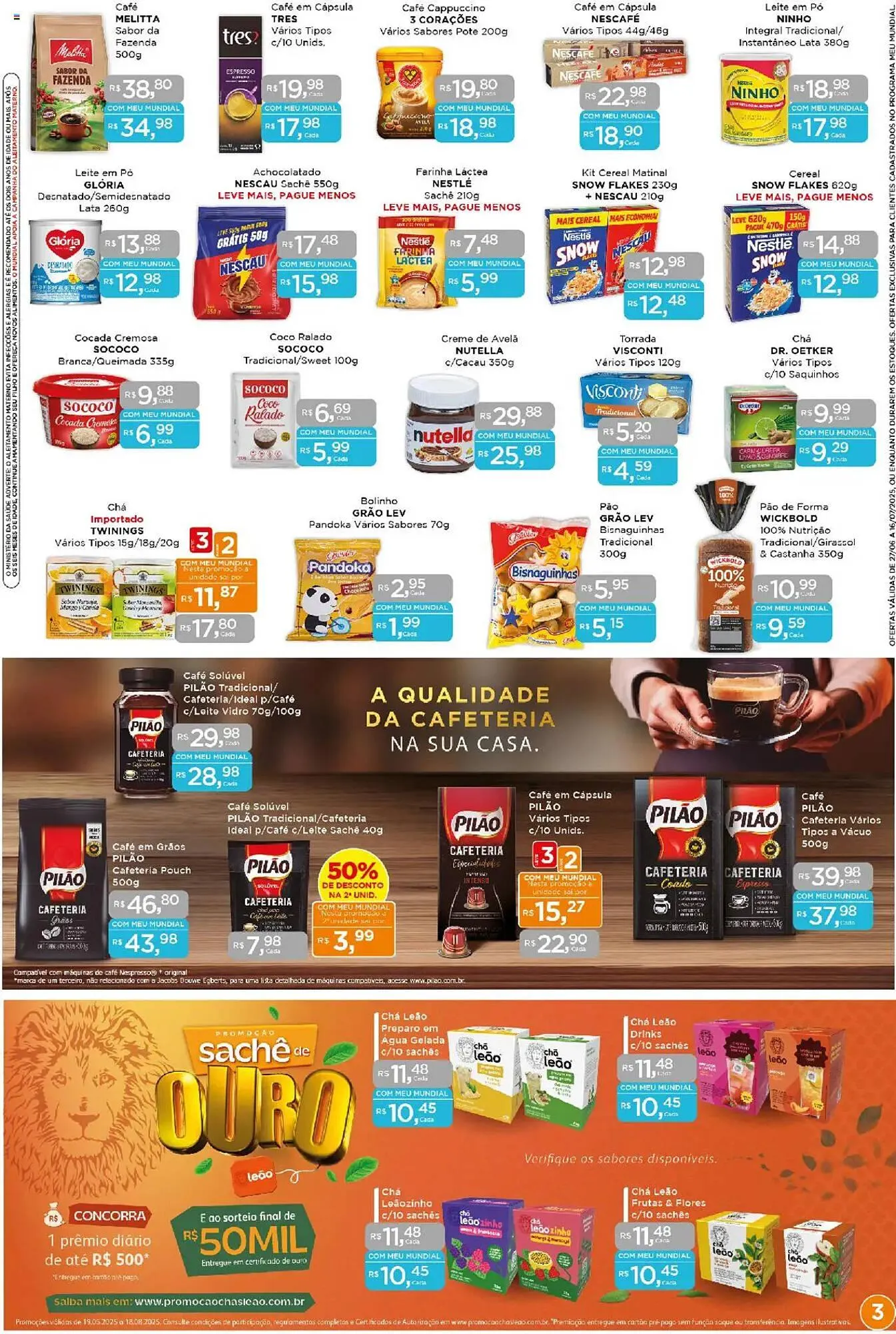 Encarte de Catálogo Supermercados Mundial 27 de junho até 16 de julho 2025 - Pagina 3