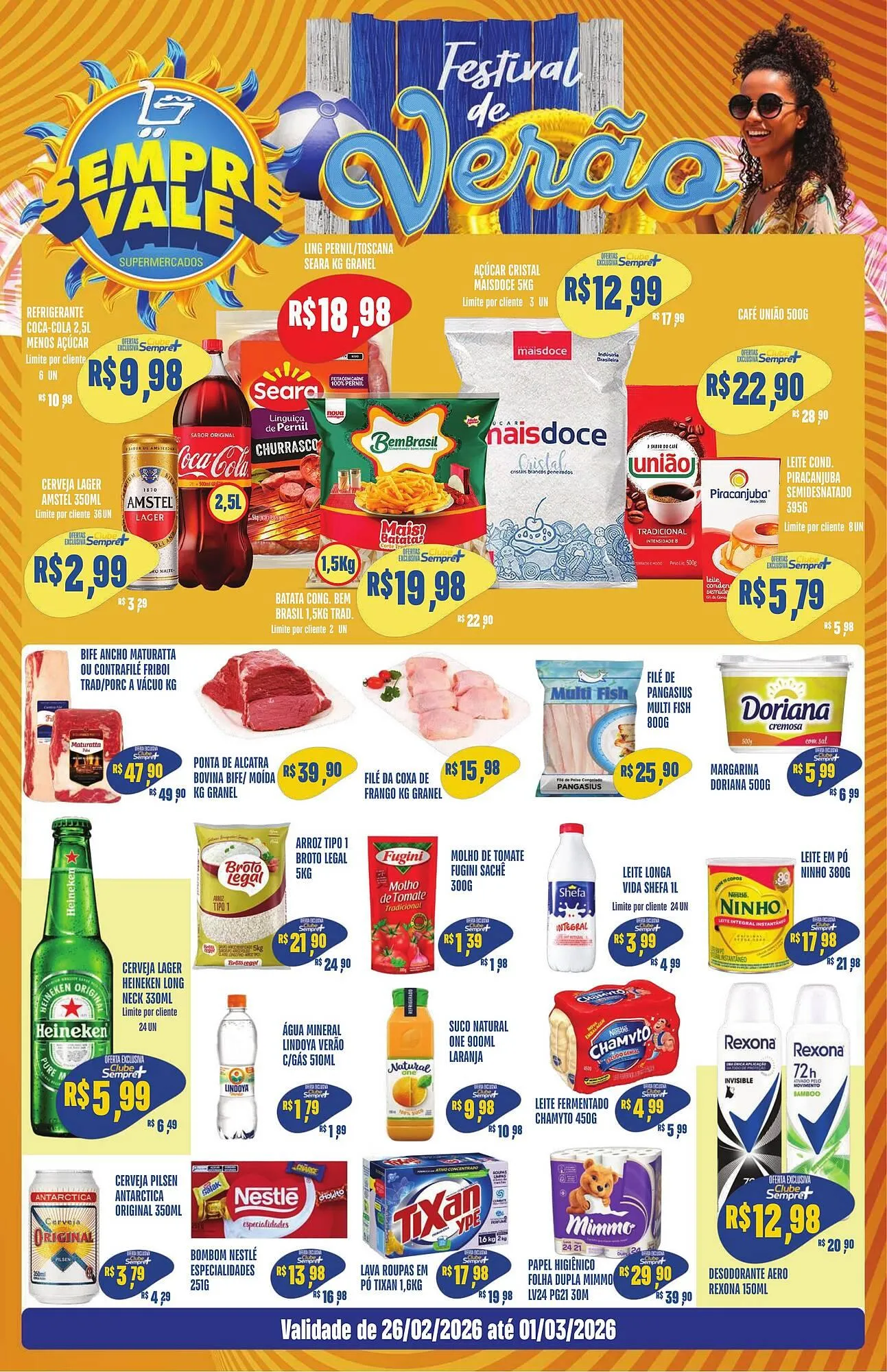 Encarte de Catálogo Sempre Vale Supermercados 26 de fevereiro até 1 de março 2026 - Pagina 1