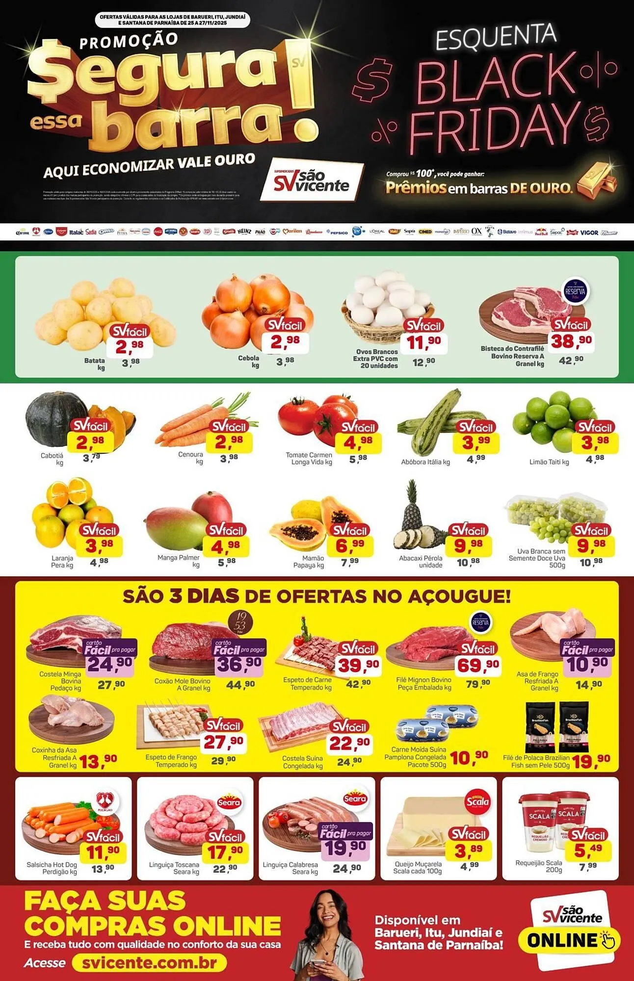 Encarte de Catálogo Supermercados São Vicente 25 de novembro até 27 de novembro 2025 - Pagina 1