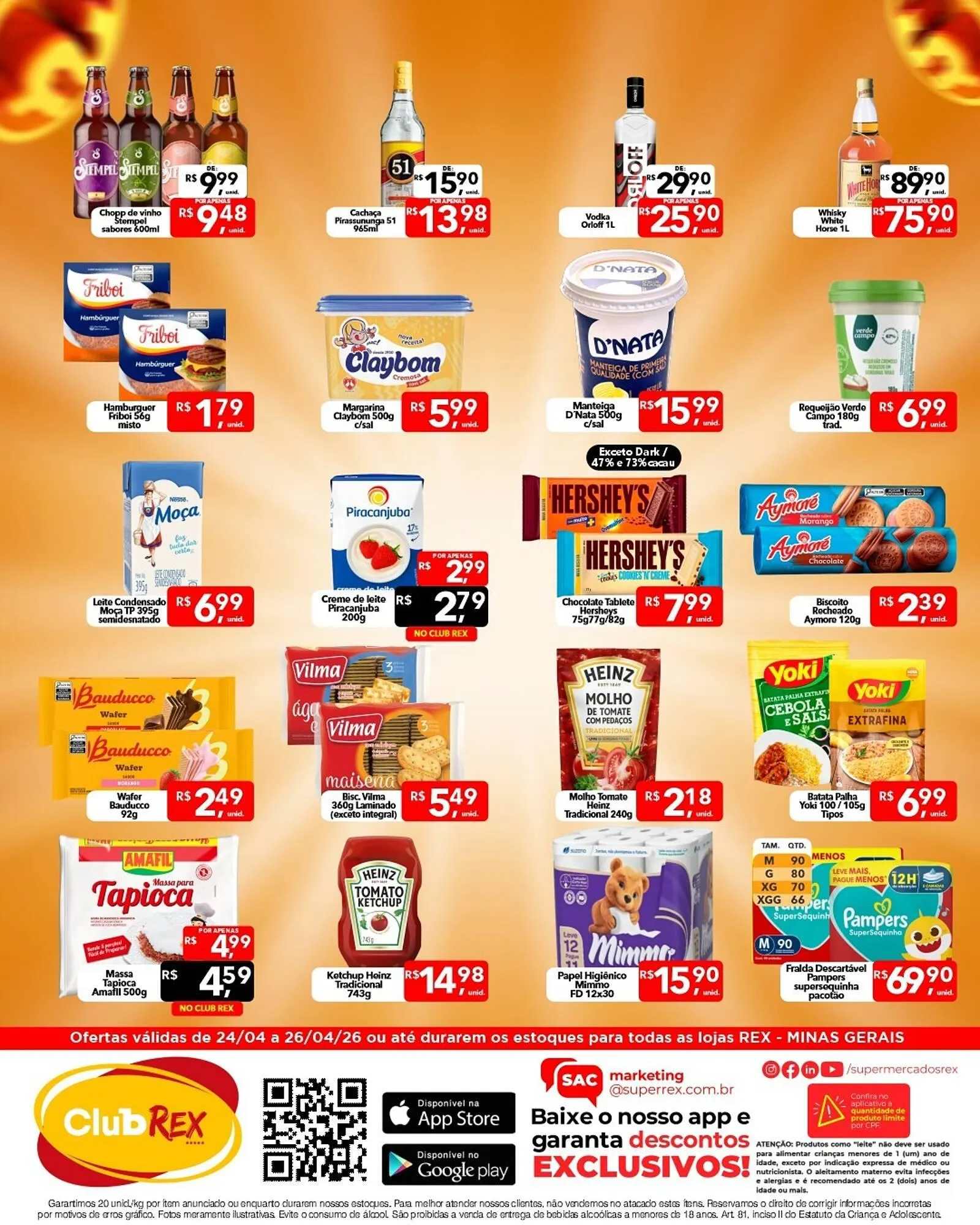 Encarte de Catálogo Supermercados Rex 24 de abril até 26 de abril 2026 - Pagina 2