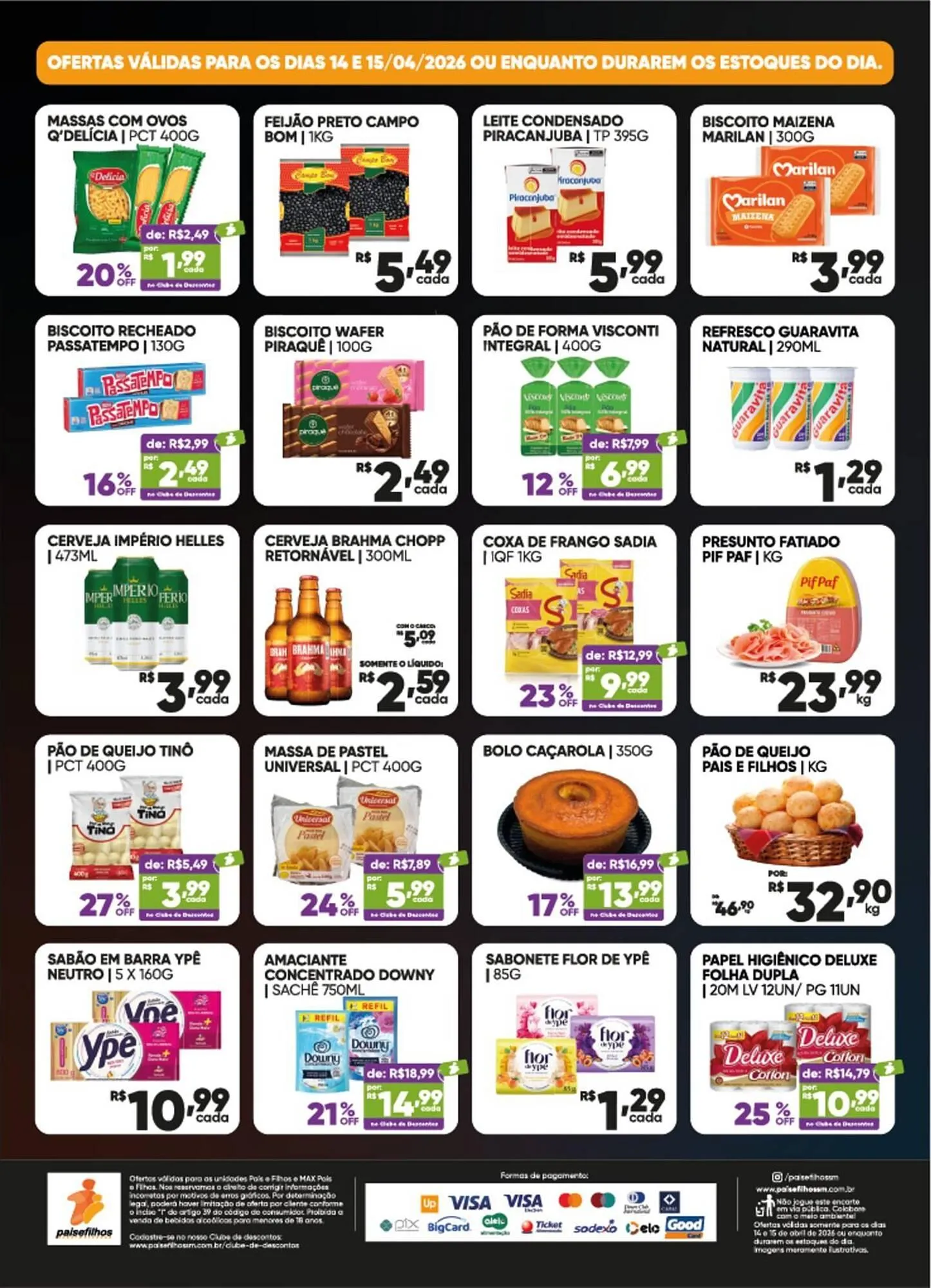 Encarte de Catálogo Pais e Filhos Supermercados 14 de abril até 15 de abril 2026 - Pagina 2