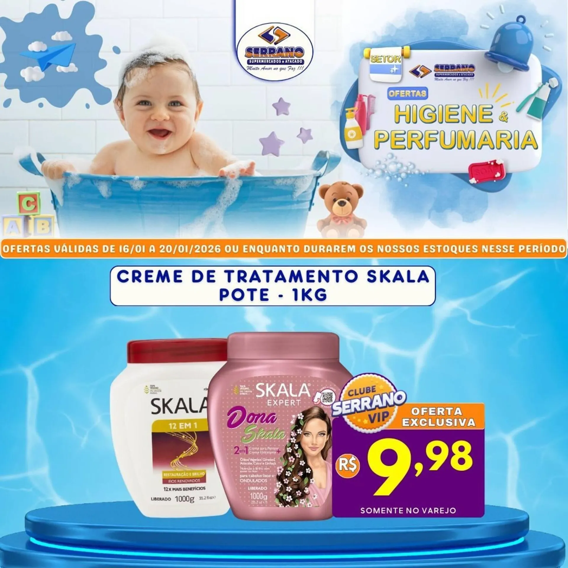 Encarte de Catálogo Serrano Supermercado 16 de janeiro até 20 de janeiro 2026 - Pagina 1