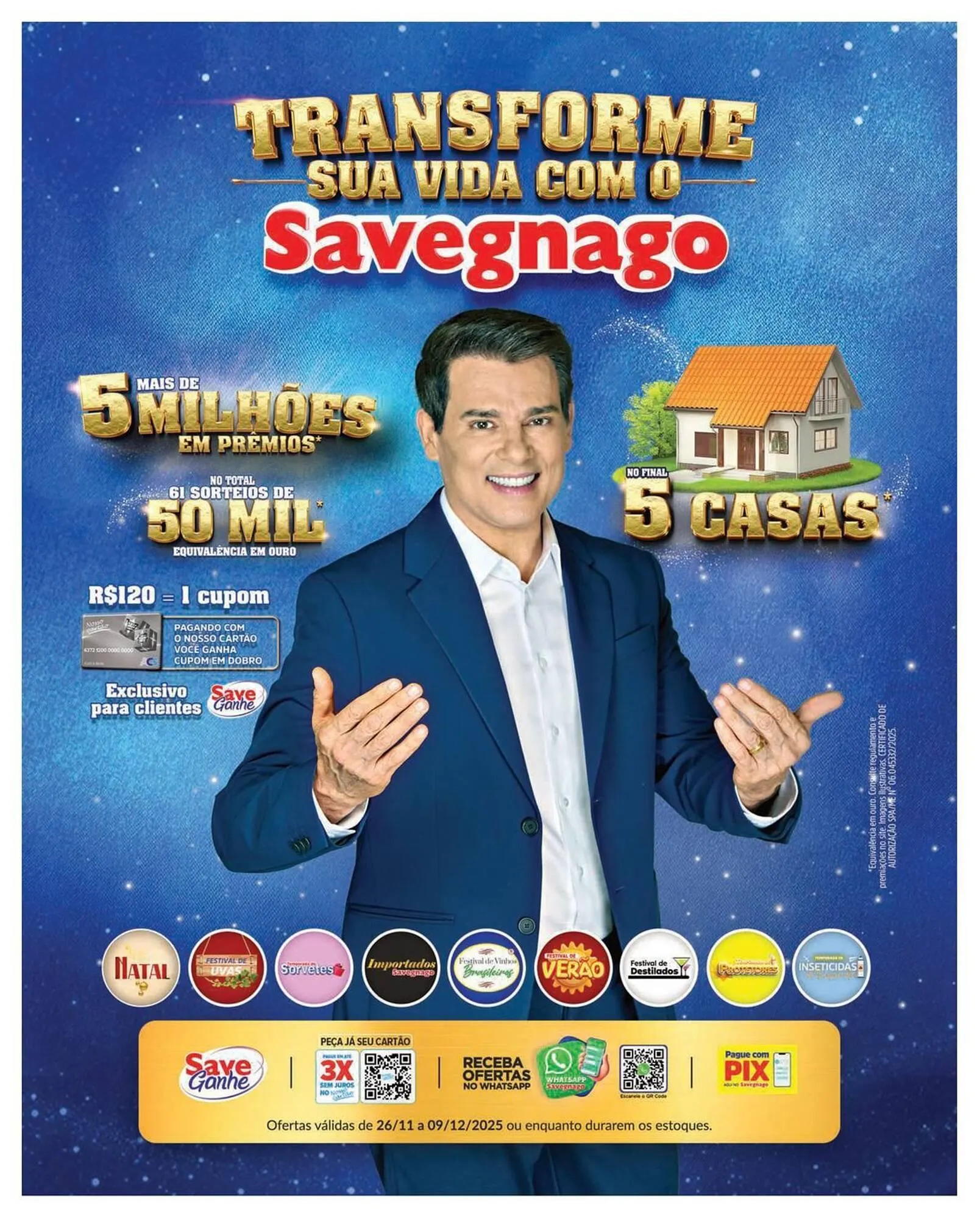 Encarte de Catálogo Supermercados Savegnago 26 de novembro até 9 de dezembro 2025 - Pagina 1