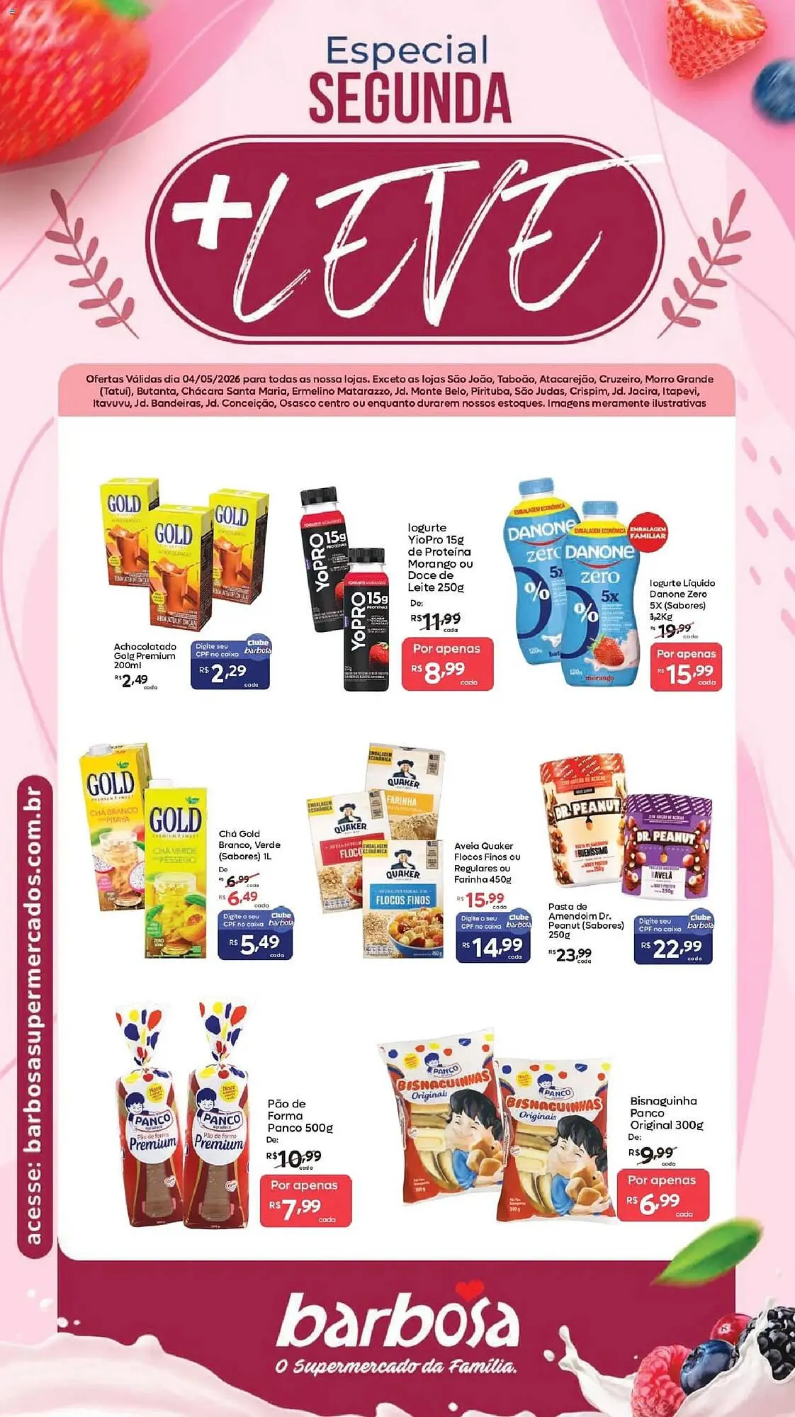Encarte de Tabloide Barbosa Supermercados 4 de maio até 4 de maio 2026 - Pagina 1