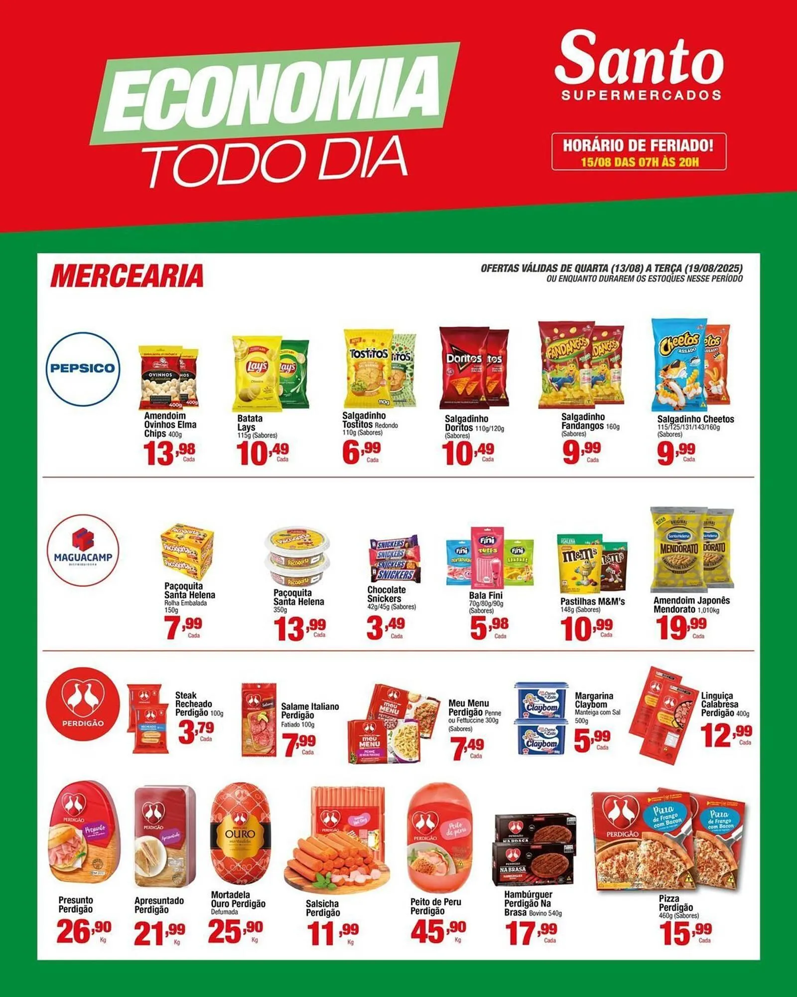 Encarte de Catálogo Santo Supermercados 13 de agosto até 19 de agosto 2025 - Pagina 1