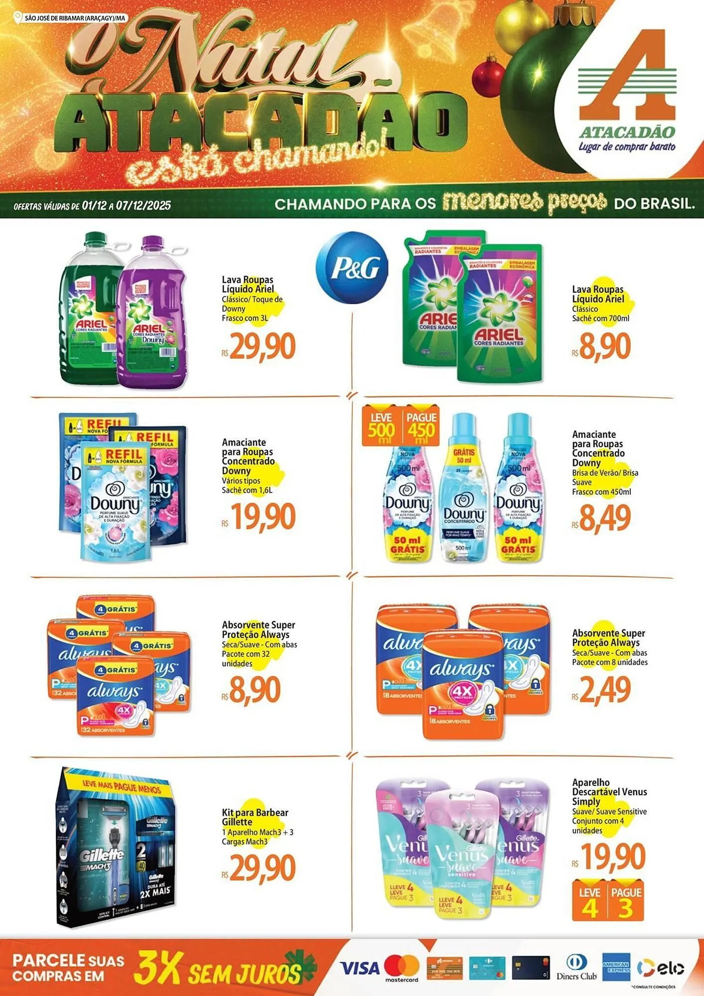 Encarte de Folheto Atacadão 1 de dezembro até 7 de dezembro 2025 - Pagina 1
