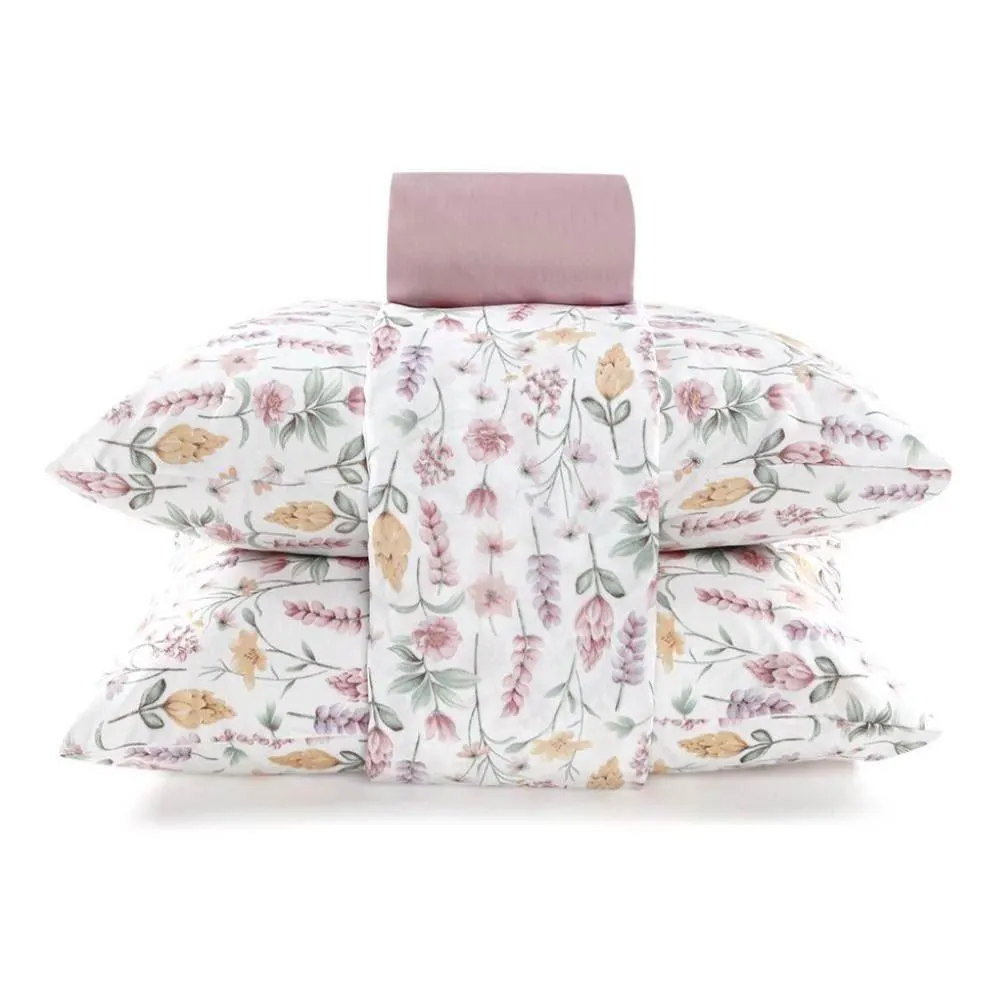 Jogo De Cama Casal Elegance Havan Casa 4 Pçs - Gardenia Flower Rosa