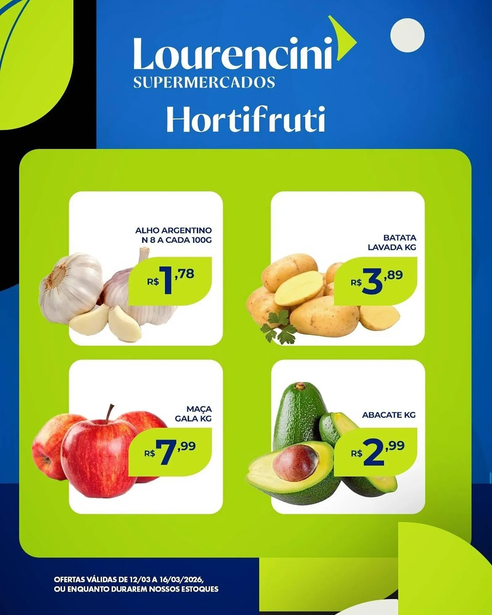 Encarte de Catálogo Lourencini Supermercados 13 de março até 16 de março 2026 - Pagina 1