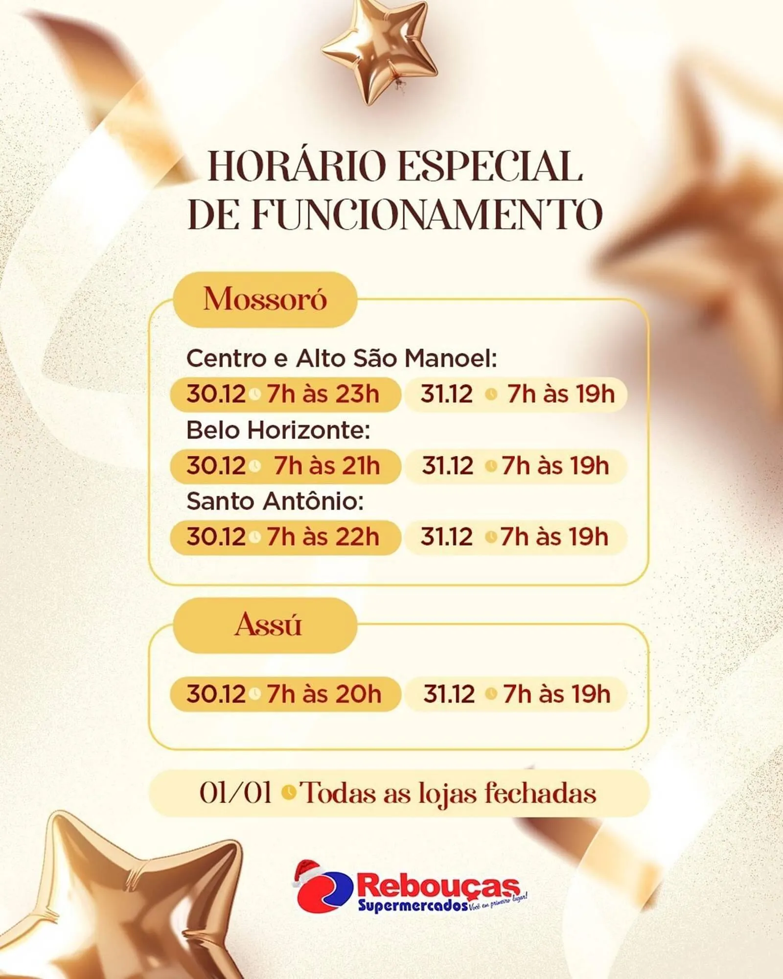 Encarte de Catálogo Rebouças Supermercados 30 de dezembro até 1 de janeiro 2026 - Pagina 1