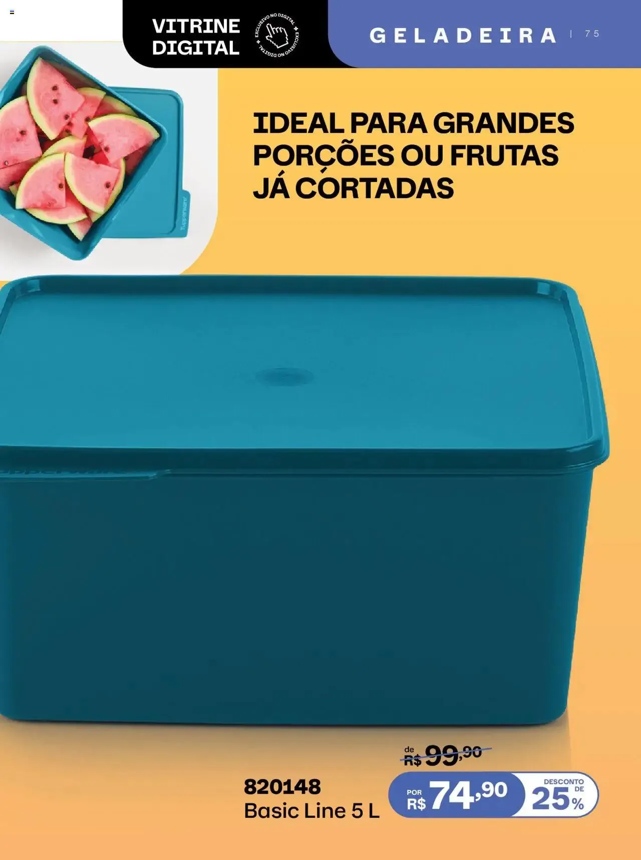 Encarte de Tupperware - Catálogo Vitrine 03 1 de março até 31 de março 2025 - Pagina 75