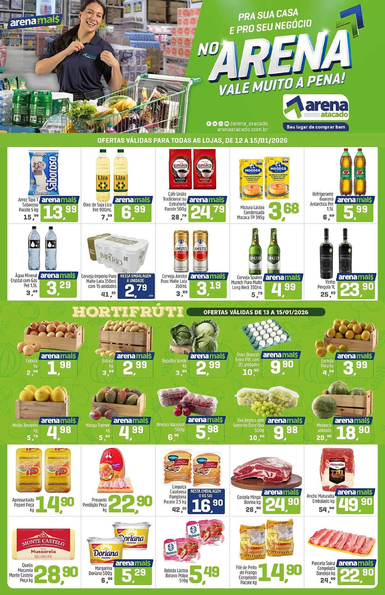 Encarte de Folheto Arena Atacado 12 de janeiro até 13 de janeiro 2026 - Pagina 1