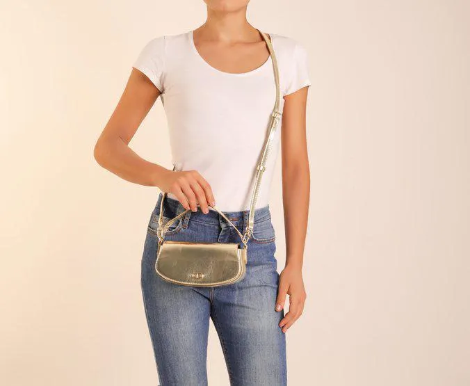 Bolsa Crossbody Dourada Pequena Ollie