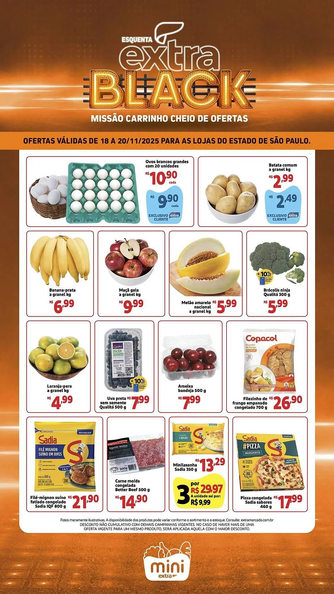 Encarte de Folheto Mini Extra 18 de novembro até 20 de novembro 2025 - Pagina 1