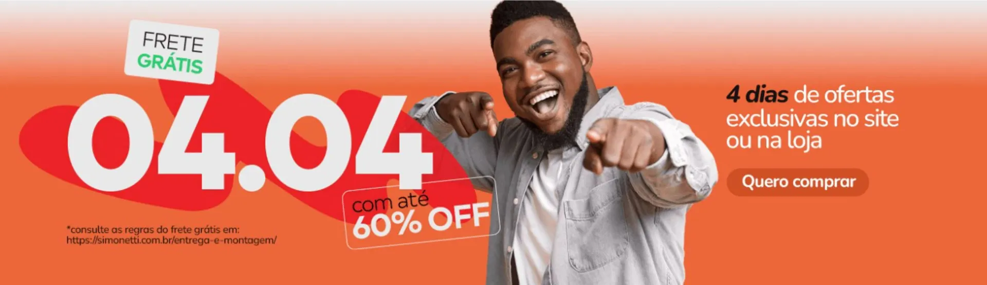 Encarte de Catálogo Móveis Simonetti 3 de abril até 4 de abril 2026 - Pagina 1