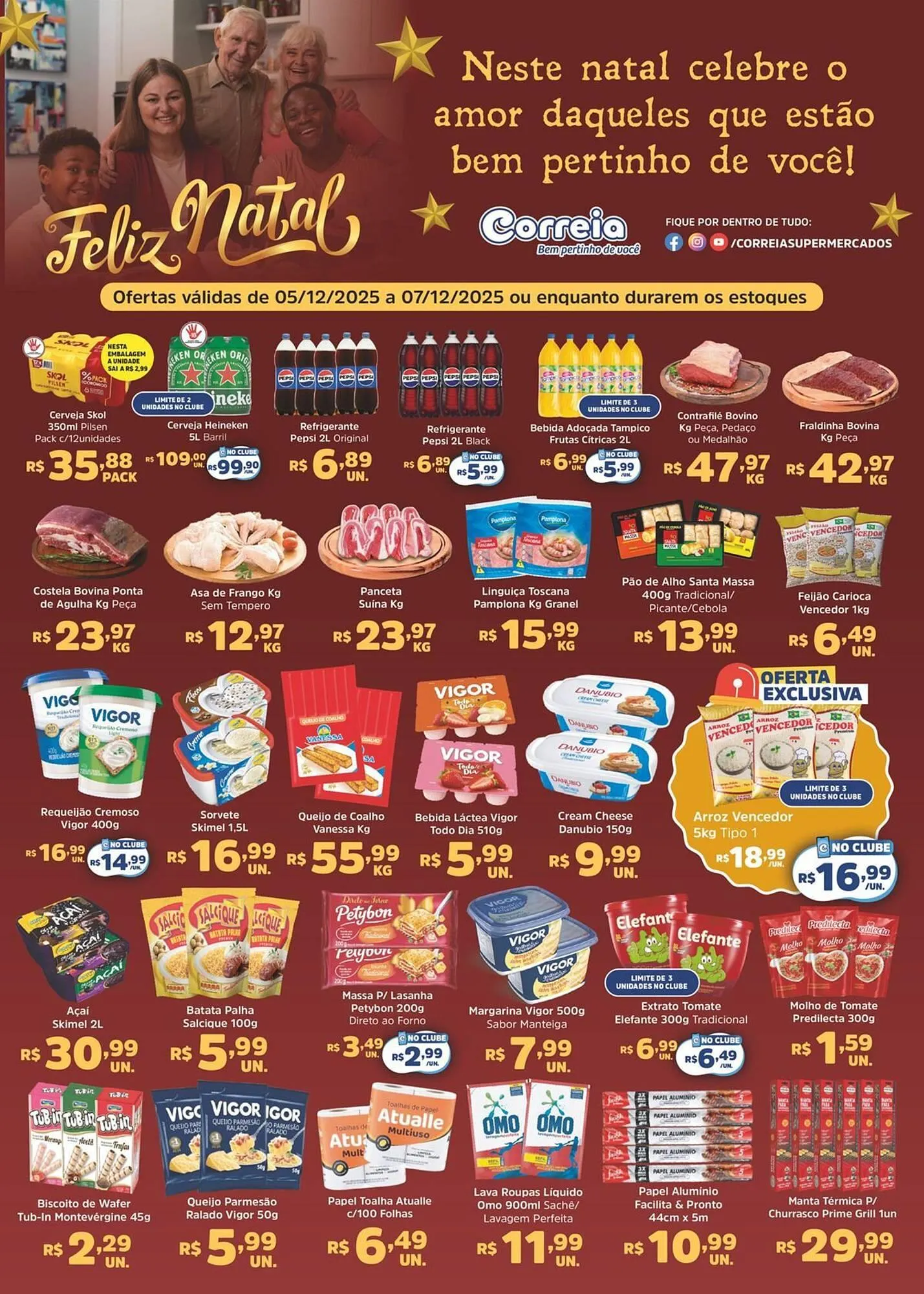Encarte de Catálogo Supermercados Correia 5 de dezembro até 7 de dezembro 2025 - Pagina 1