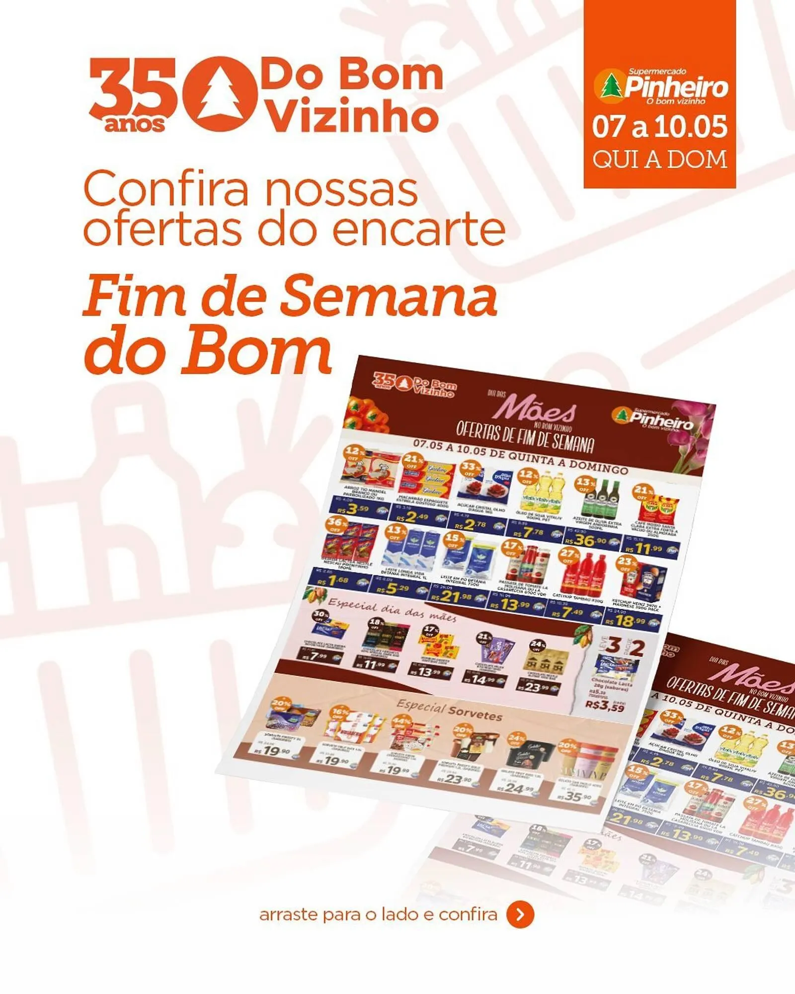 Encarte de Encarte Pinheiro Supermercado 7 de maio até 10 de maio 2026 - Pagina 1