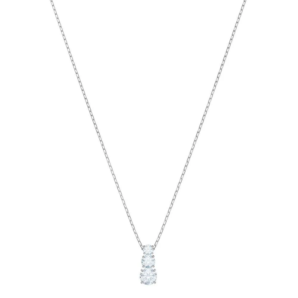 Colar Attract Trilogy Round, Branco, Revestido a Ródio