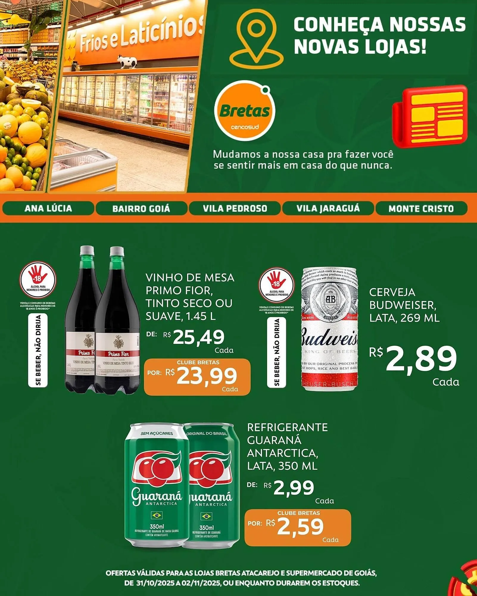 Encarte de Catálogo Supermercados Bretas 31 de outubro até 2 de novembro 2025 - Pagina 4