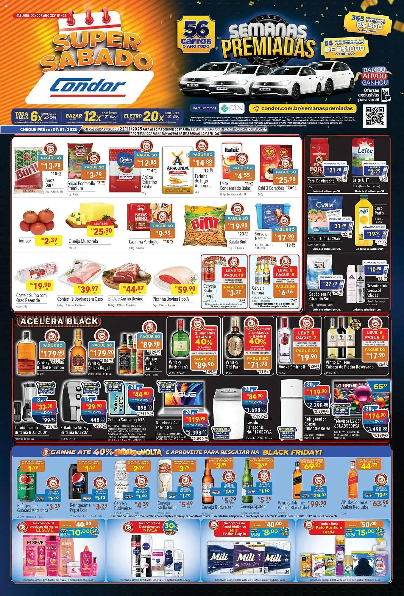 Encarte de Catálogo Supermercados Condor 22 de novembro até 22 de novembro 2025 - Pagina 1