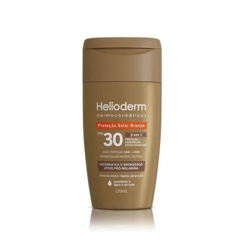 Protetor Solar Helioderm Suncare Efeito Dourado FPS30 120ml