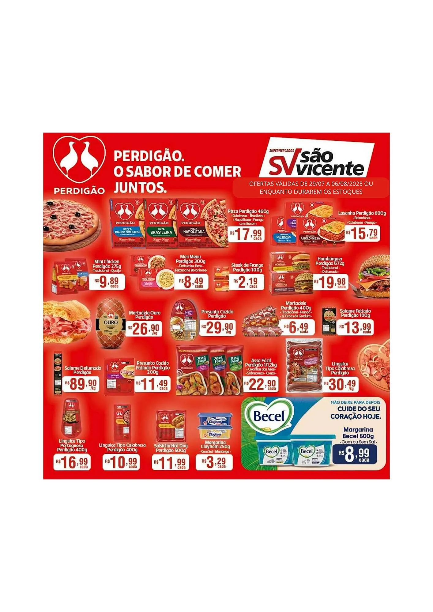 Encarte de Catálogo Supermercados São Vicente 1 de agosto até 6 de agosto 2025 - Pagina 1