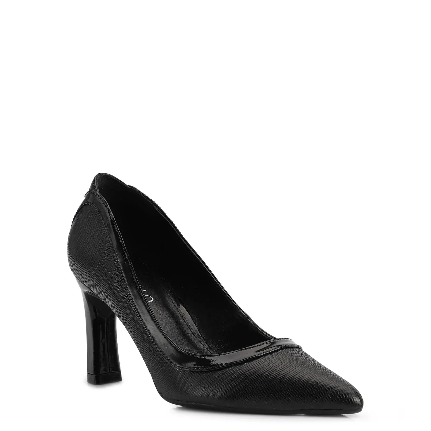 Scarpin Couro Lezard Preto