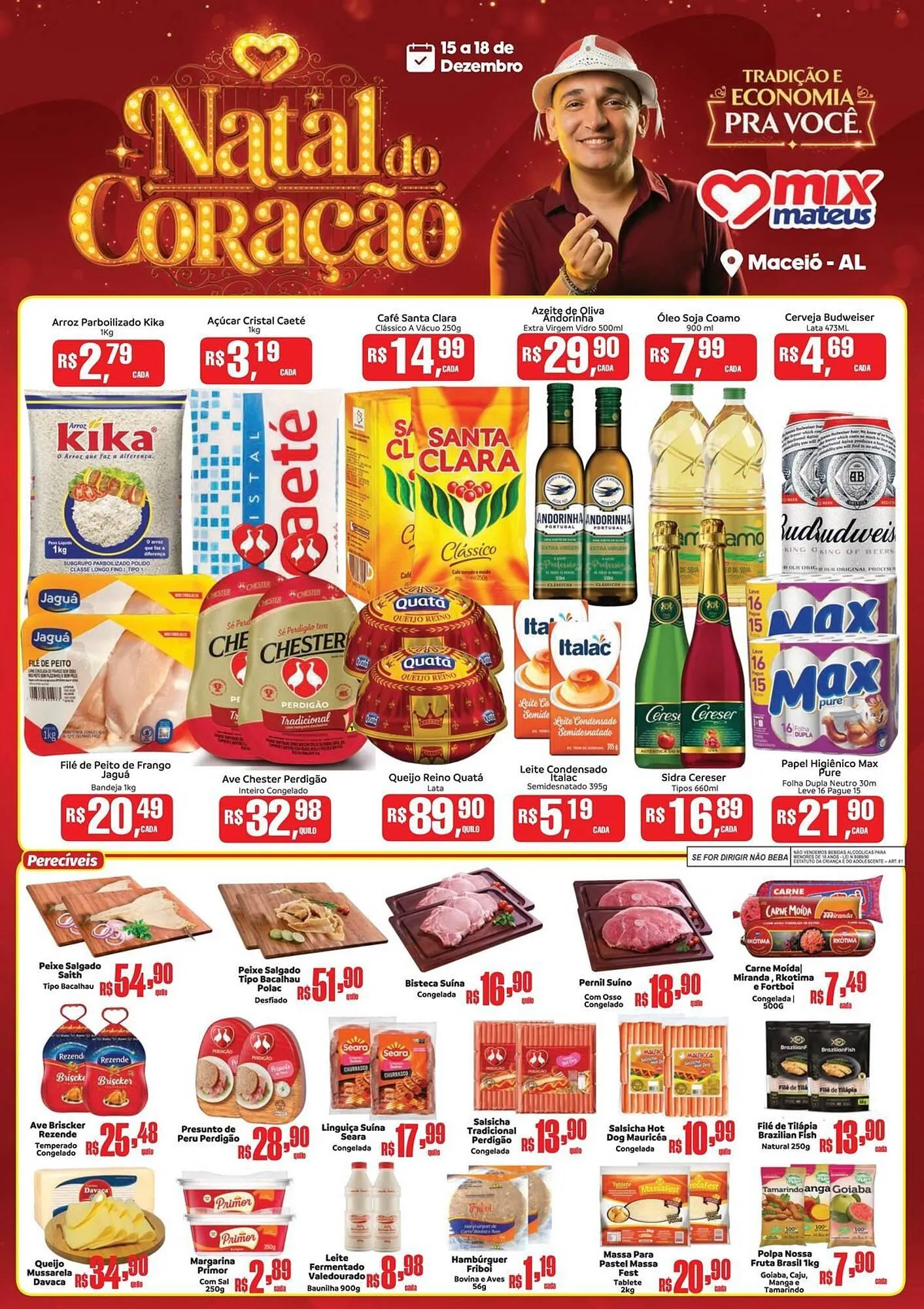 Encarte de Catálogo Supermercados Mateus 15 de dezembro até 18 de dezembro 2025 - Pagina 1