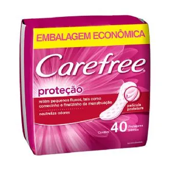 ABSORVENTE CAREFREE PROTEÇÃO DIÁRIO COM PERFUME 40 UNIDADES