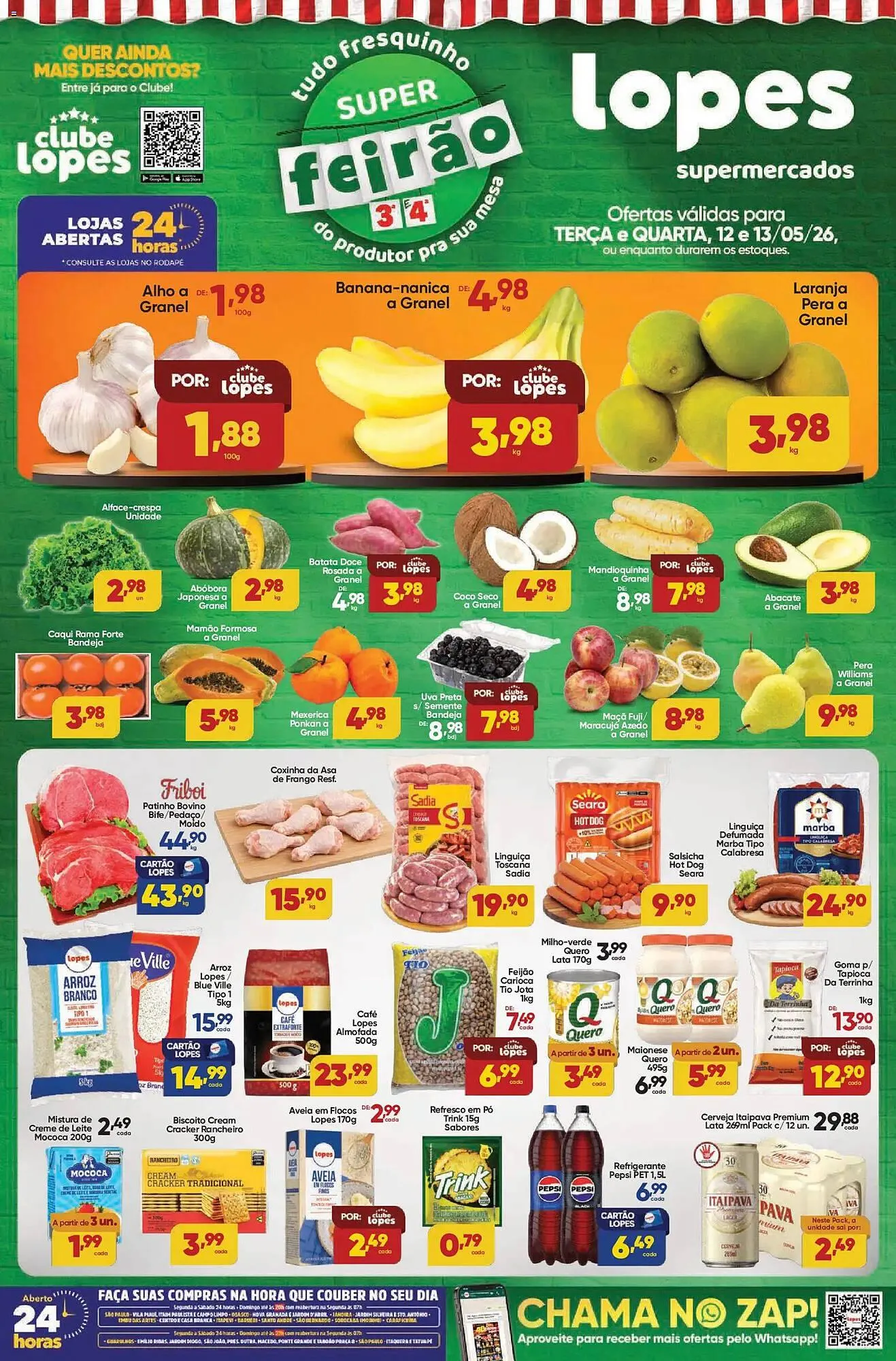 Encarte de Folheto Lopes Supermercados 12 de maio até 13 de maio 2026 - Pagina 1