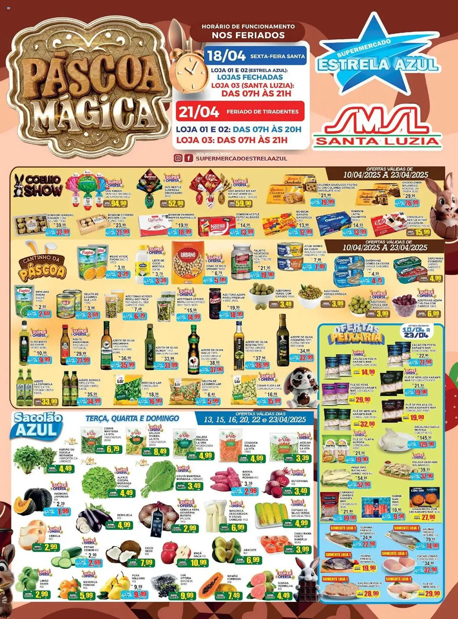 Encarte de Catálogo Supermercado Estrela Azul 10 de abril até 23 de abril 2025 - Pagina 1