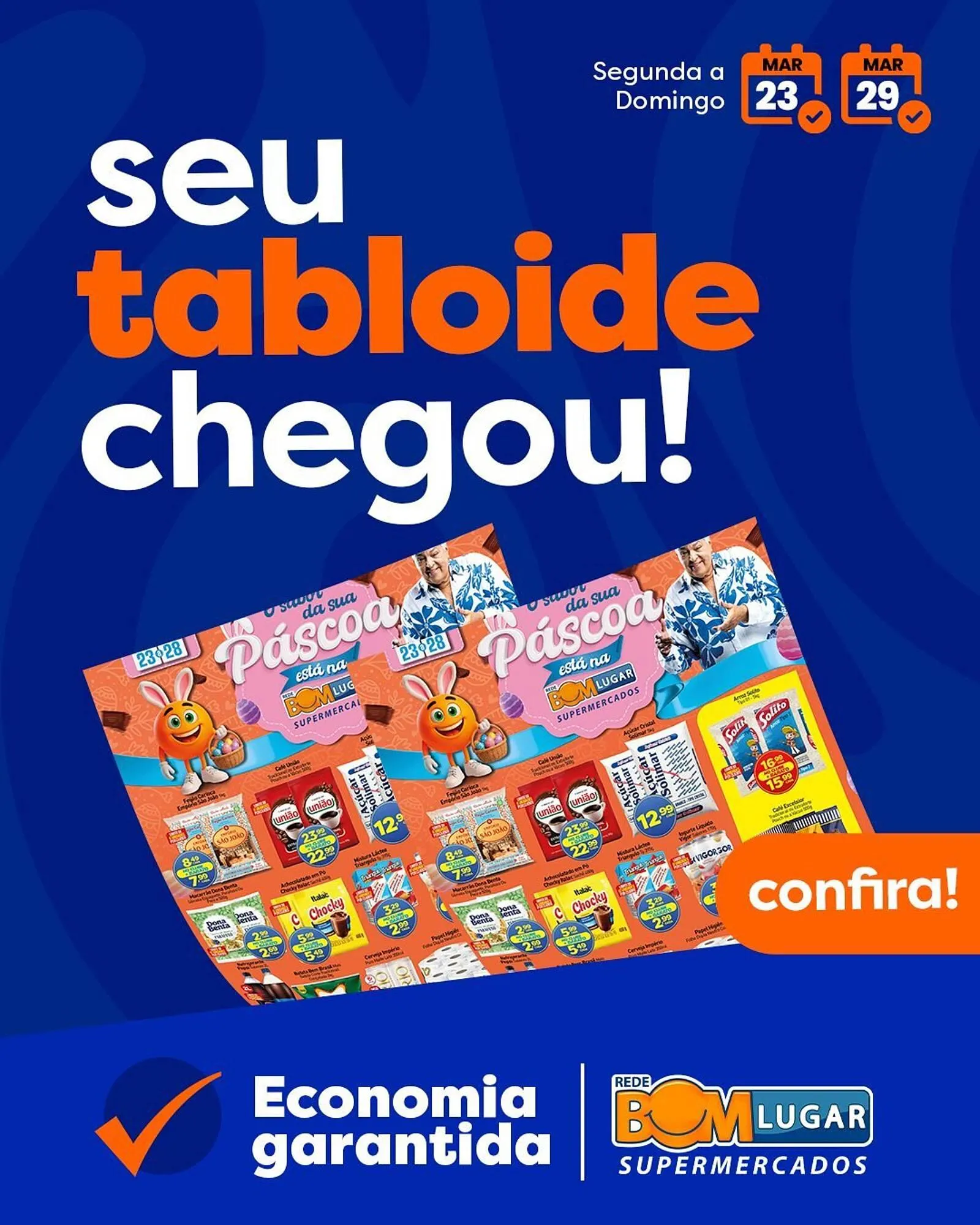 Encarte de Folheto Rede Bom Lugar 23 de março até 29 de março 2026 - Pagina 1