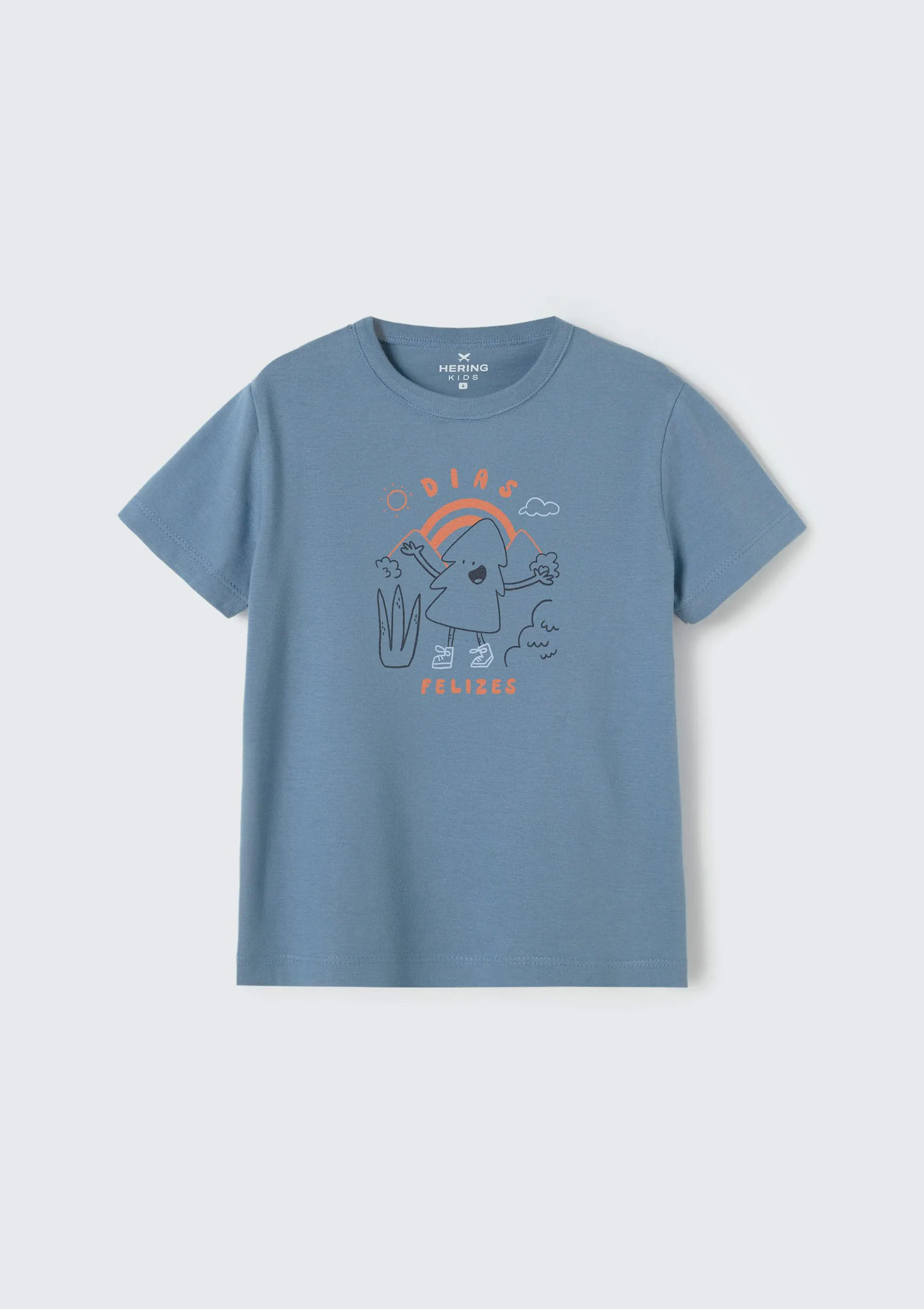 Camiseta Infantil Menino Toddler Com Estampa - Azul