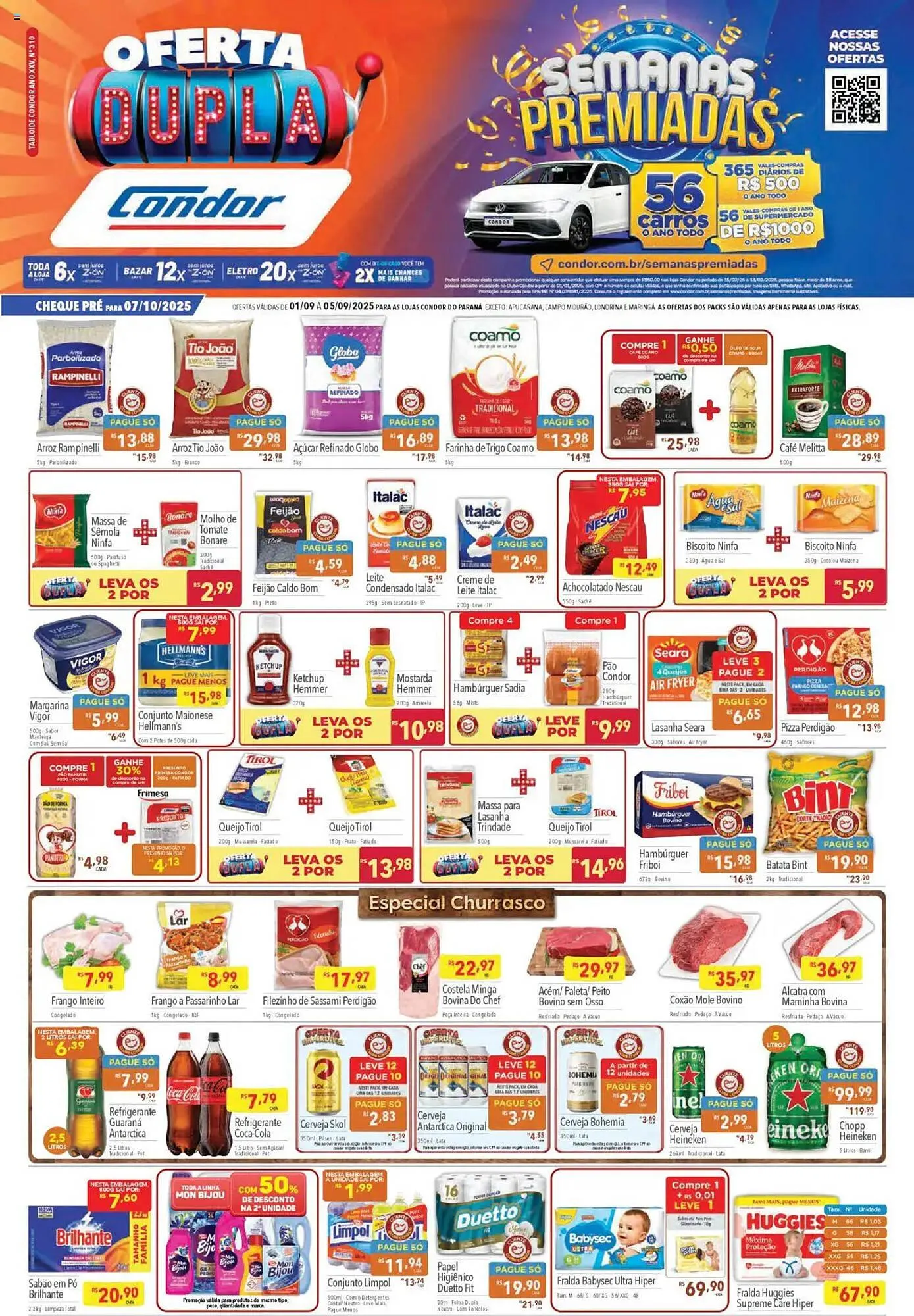 Encarte de catálogo Supermercados Condor 1 de setembro até 7 de setembro 2025 - Pagina 1