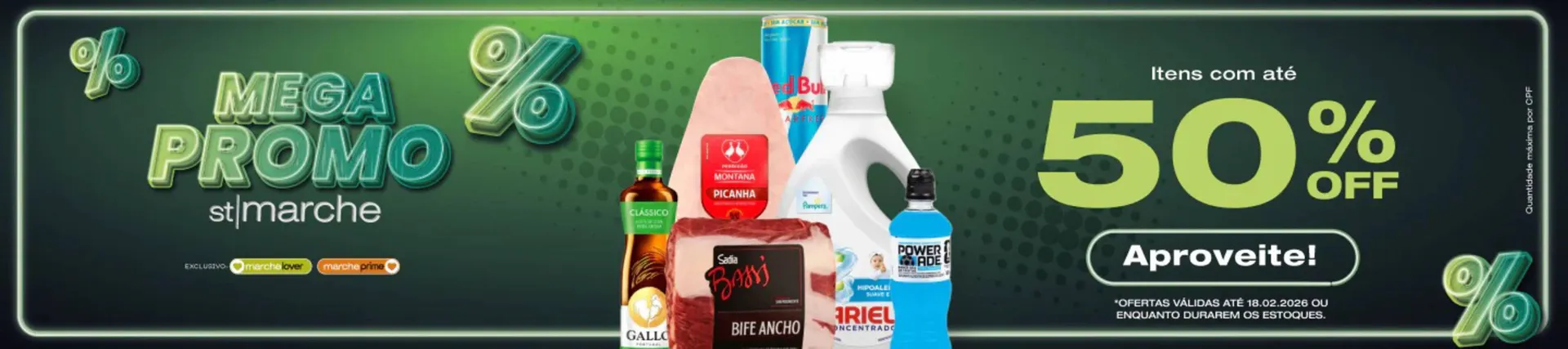 Encarte de Tabloide St Marche 12 de fevereiro até 8 de março 2026 - Pagina 1