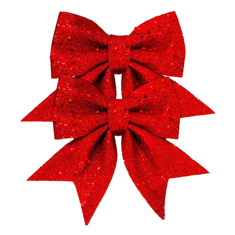 Kit Laço Com Glitter Casa Ambiente com 2 Unidades 13cm - Item Sortido