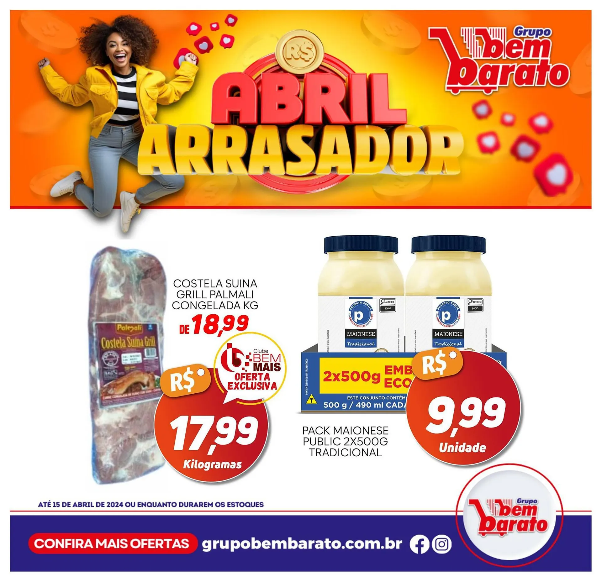 Encarte de Catálogo Supermercado Bem Barato 10 de abril até 15 de abril 2024 - Pagina 2